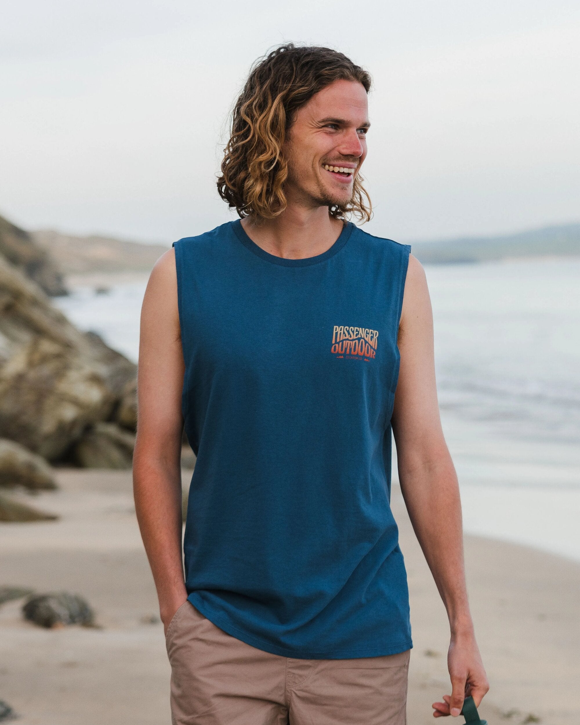 Yuca Recycled Cotton Vest - Dark Denim