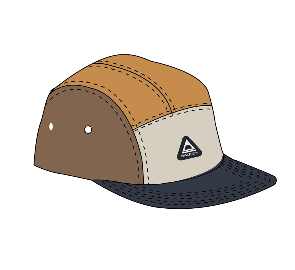 Fixie Recycled 5 Panel Cap - Spruce Yellow/Toffee