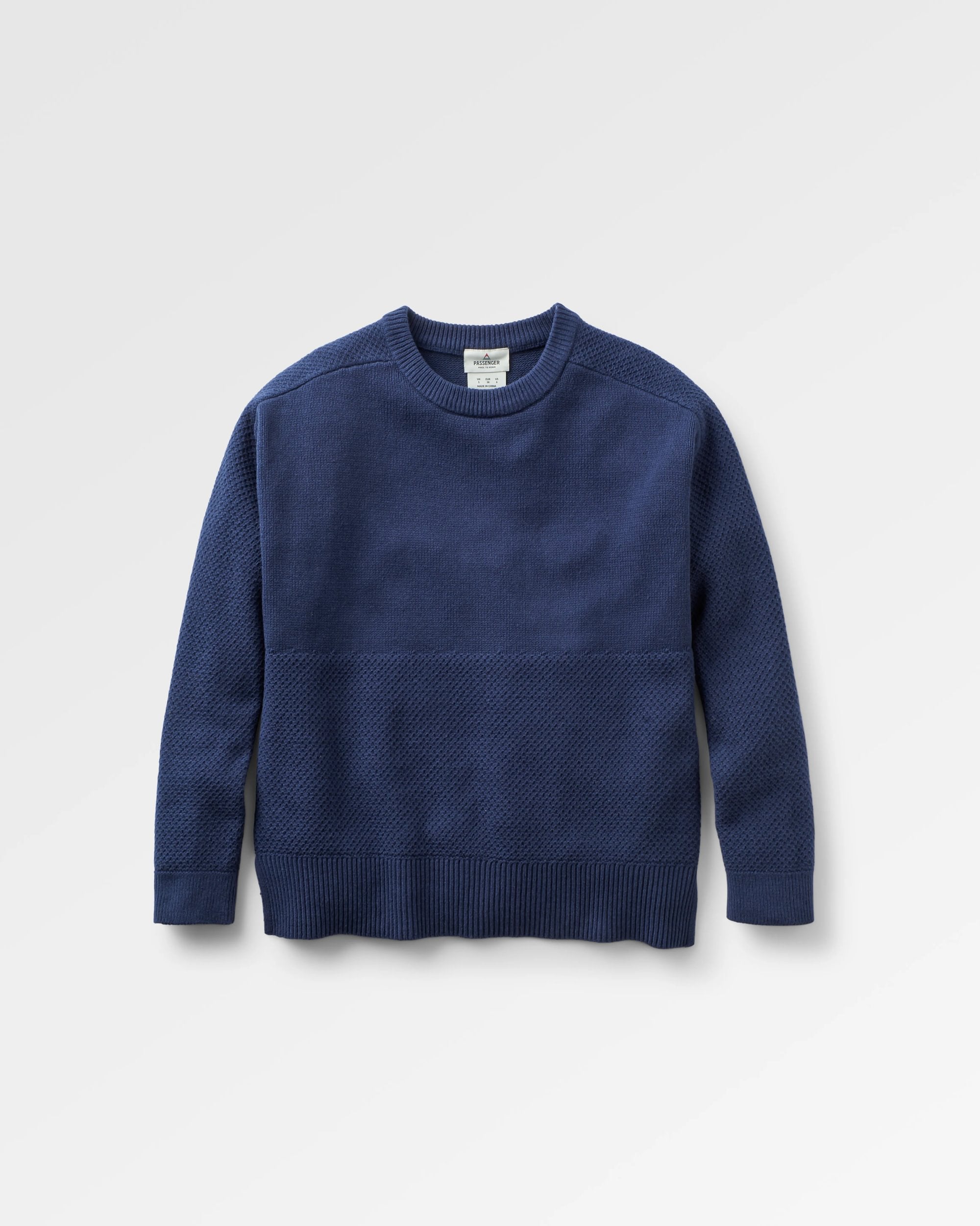 Cove Organic Cotton Knitted Jumper - Rich Navy