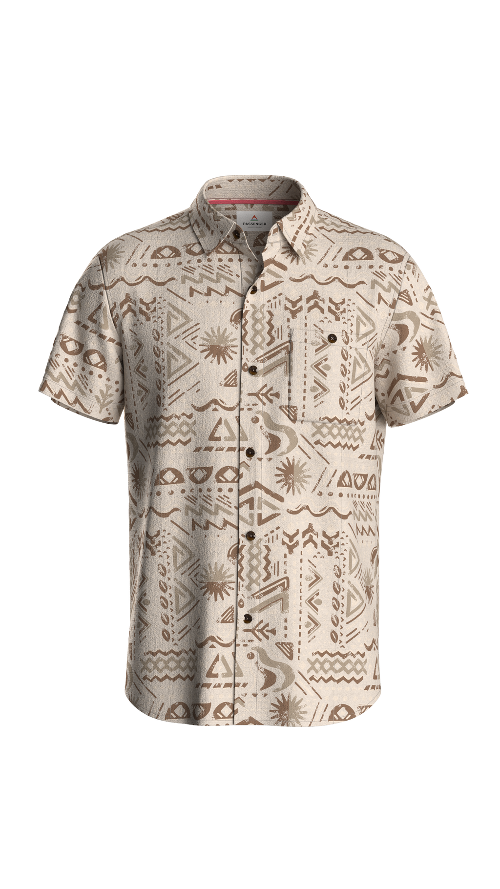 Chill Textured Short Sleeve Shirt - Elemental Geo Birch