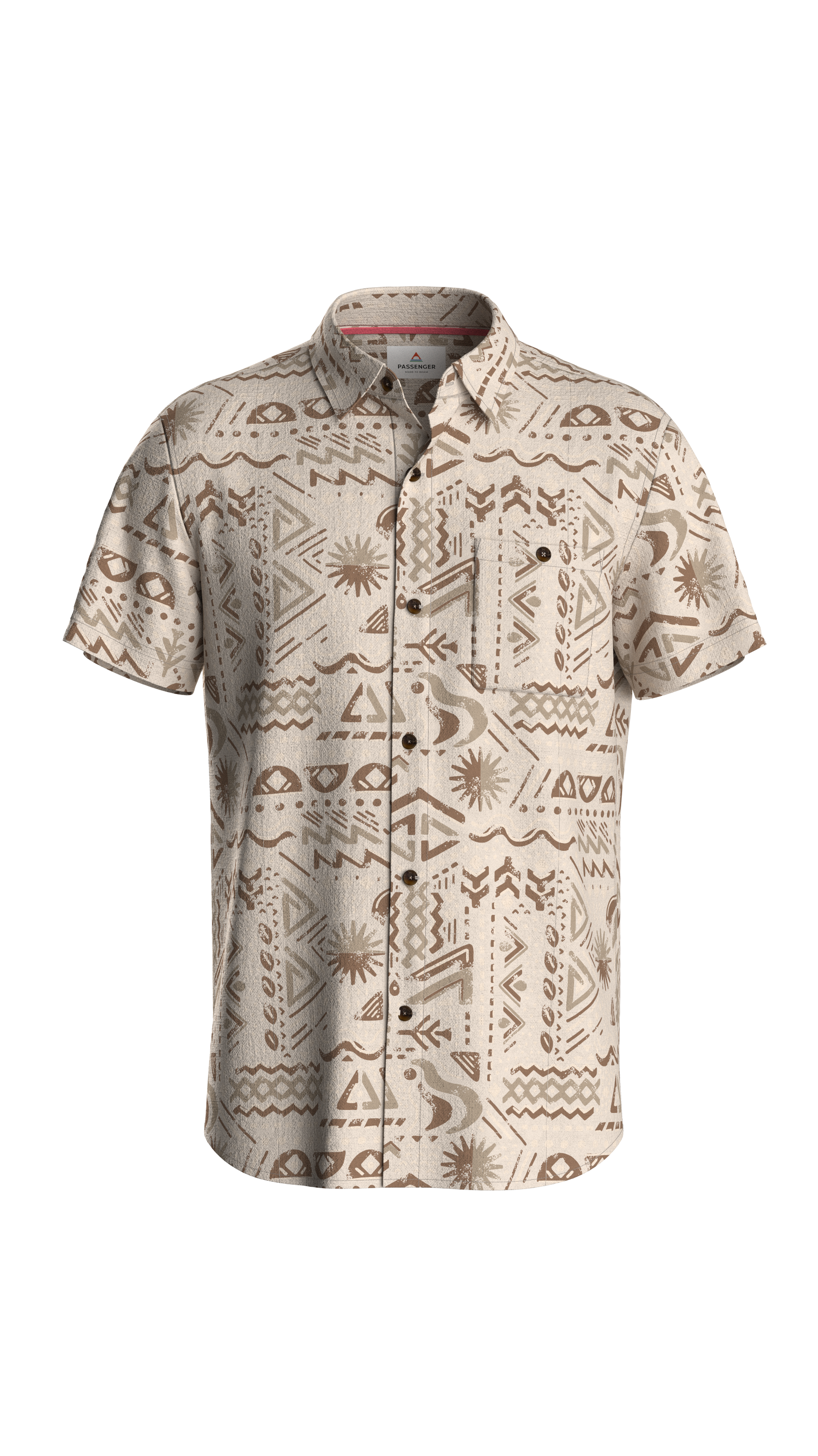 Chill Textured Short Sleeve Shirt - Elemental Geo Birch
