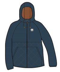 Dylan Recycled Insulated Full Zip Jacket - Tidal Blue