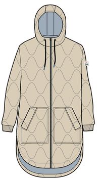 Flora Long Recycled Insulated Parka - White Pepper