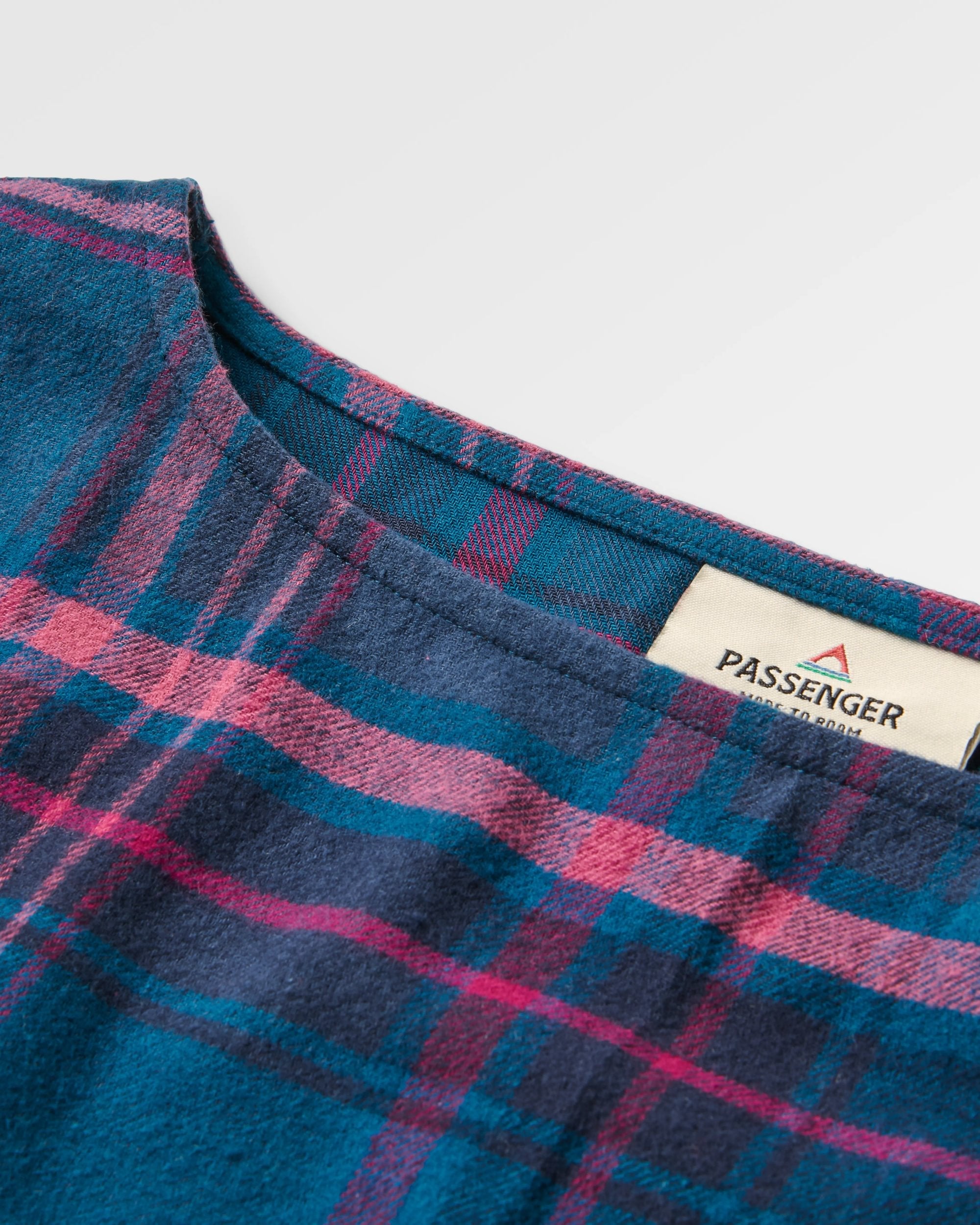 Flurry Woven Top - Tidal Blue/Wild Berry Check