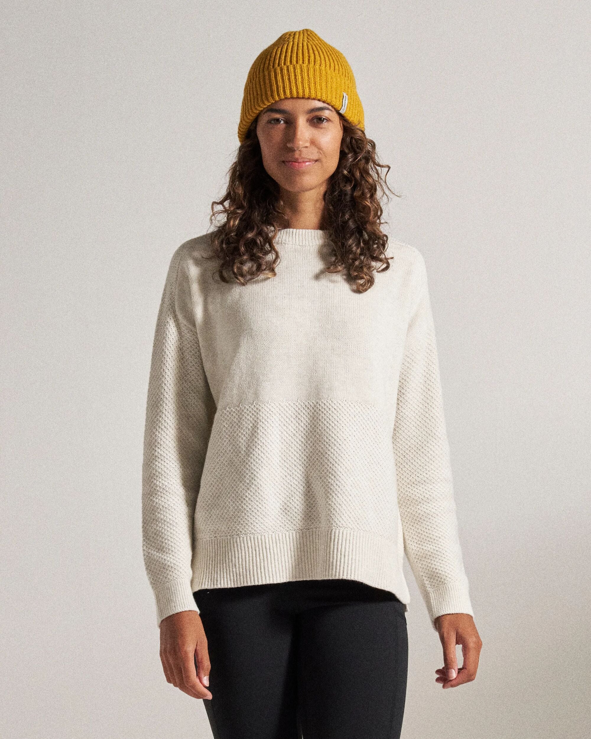 Cove Organic Cotton Knitted Jumper - Off White