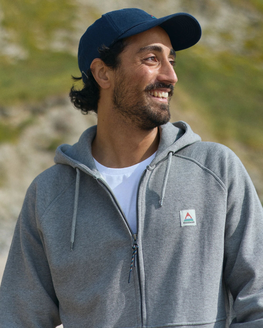 Heritage Full Zip Recycled Cotton Hoodie - Dark Grey Marl