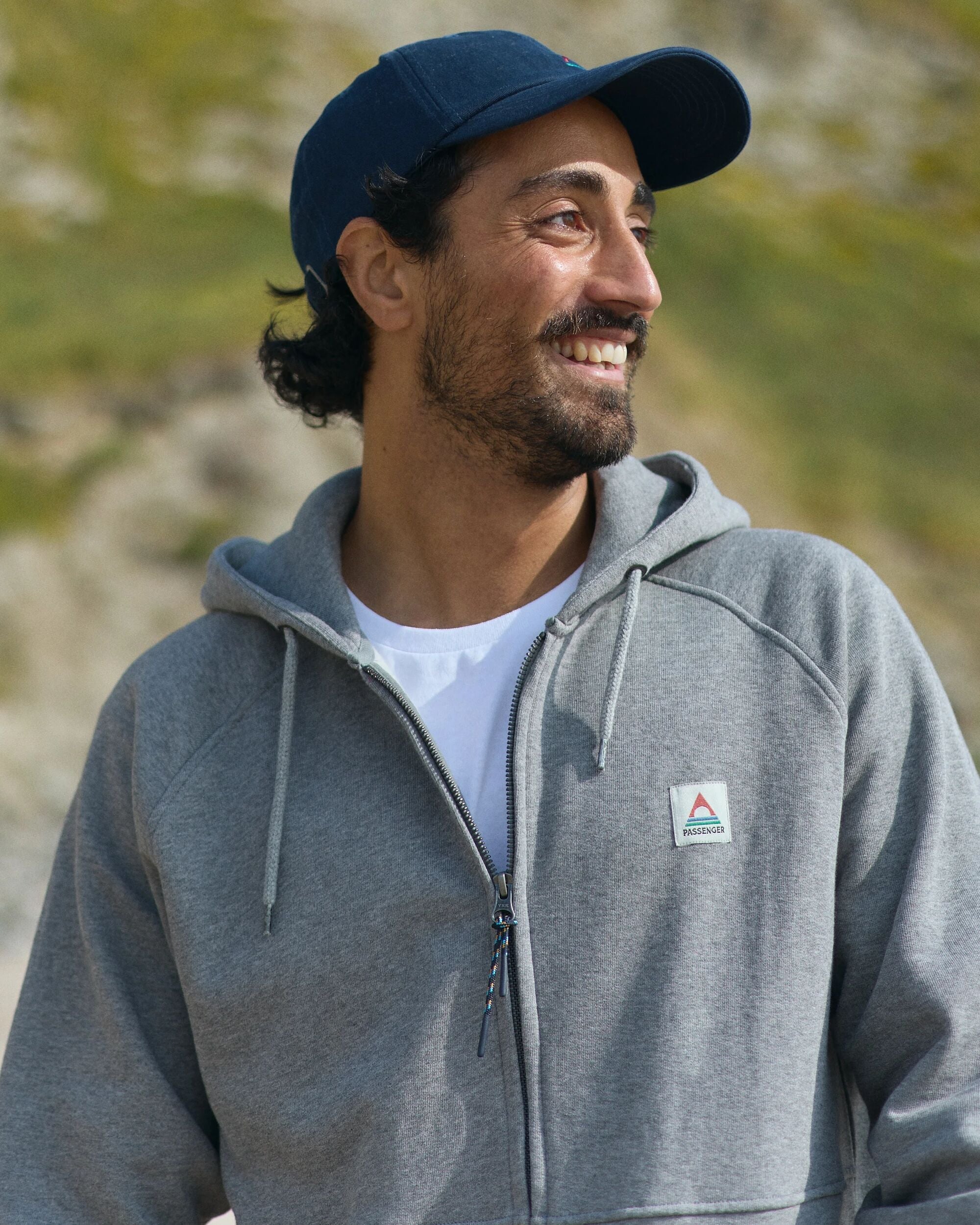 Heritage Full Zip Recycled Cotton Hoodie - Dark Grey Marl