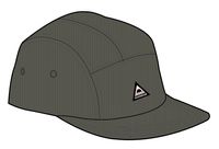 Fixie Recycled Cord 5 Panel Cap - Khaki