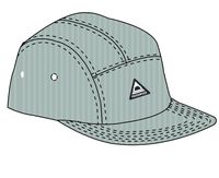 Fixie Recycled Cord 5 Panel Cap - Surf Spray