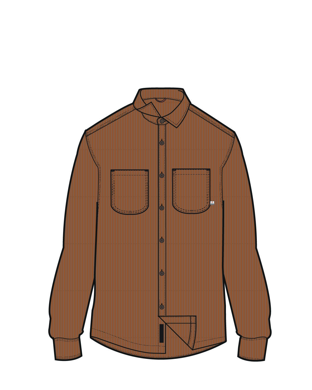 Backcountry Corduroy Shirt - Sunset Orange