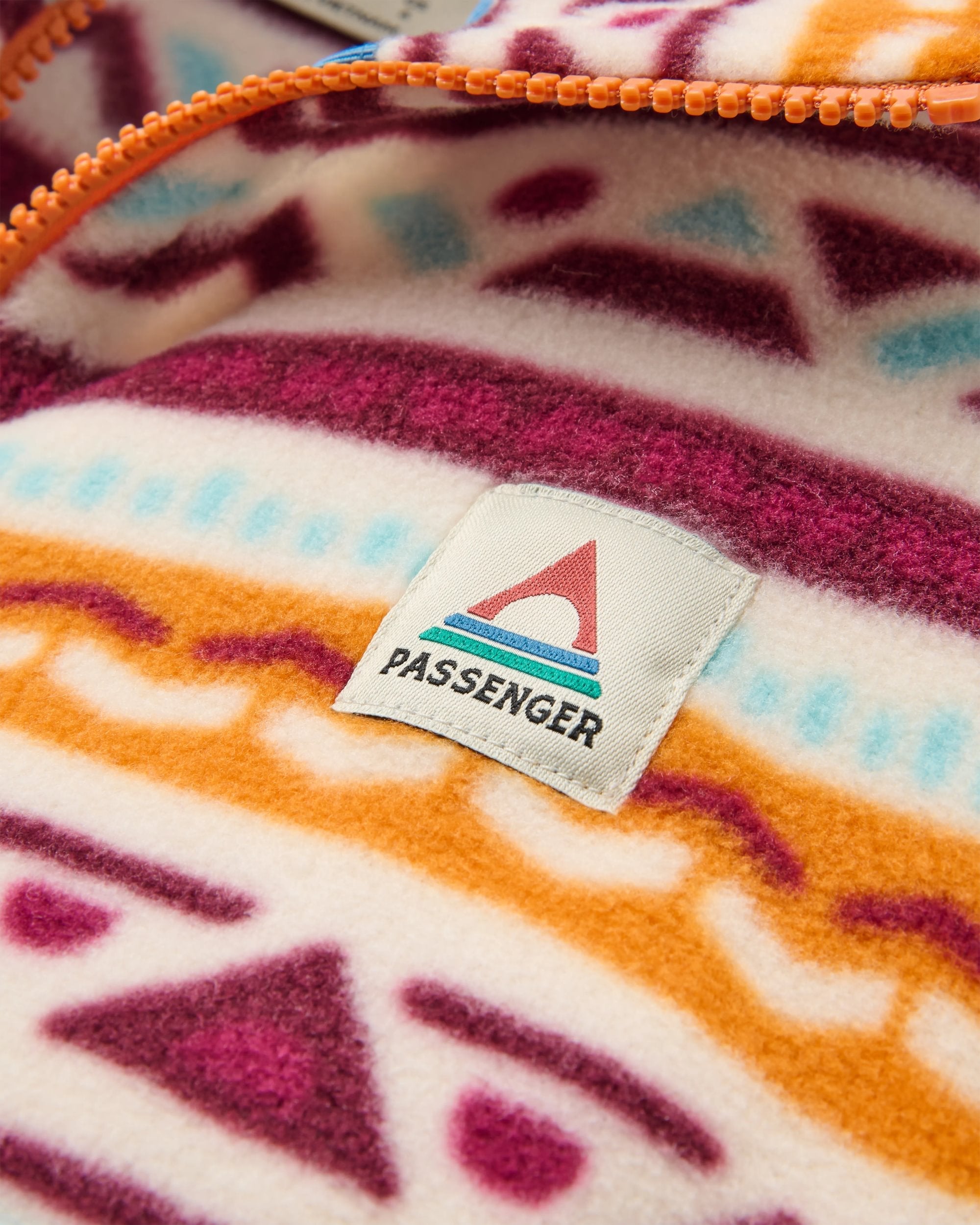Ayla Recycled Micro Polartec® Fleece - Geo Tracks Birch
