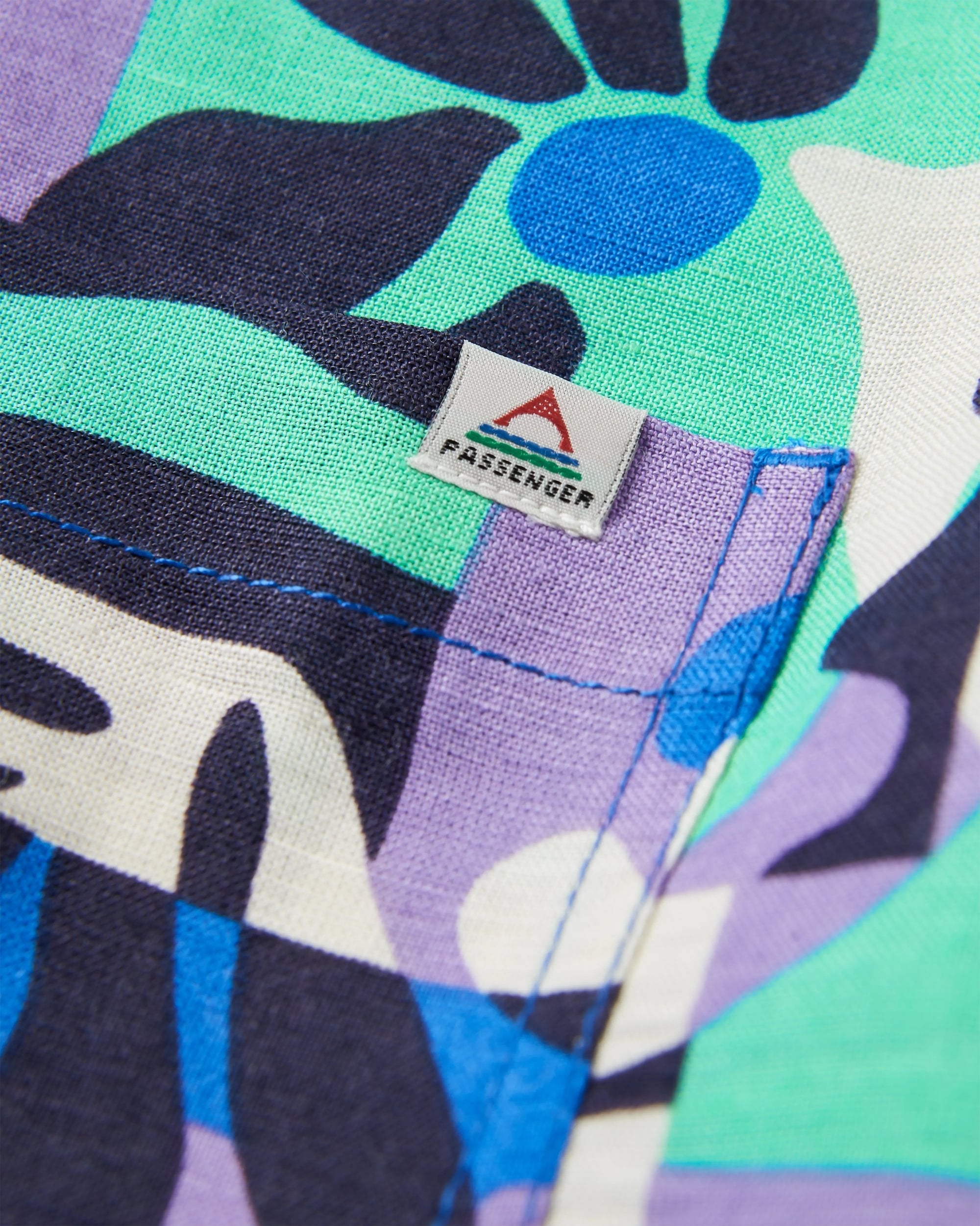 Arden Linen Short Sleeve Shirt - Mountain Foliage Purple