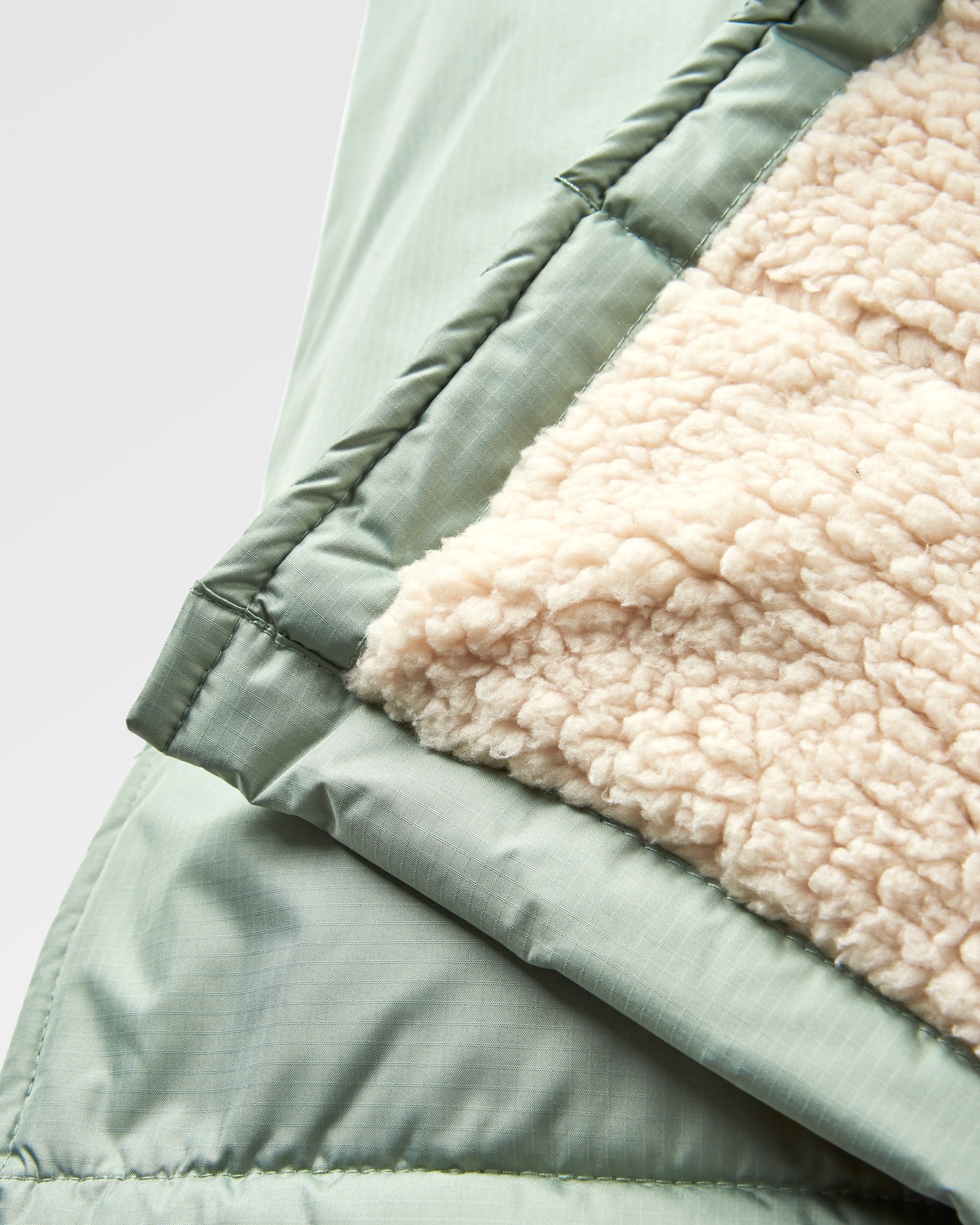 Escapism Recycled Sherpa Lined Changing Robe - Pistachio