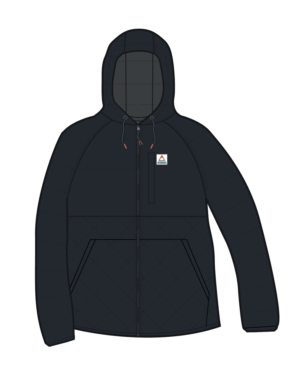 Dylan Recycled Insulated Full Zip Jacket - Black