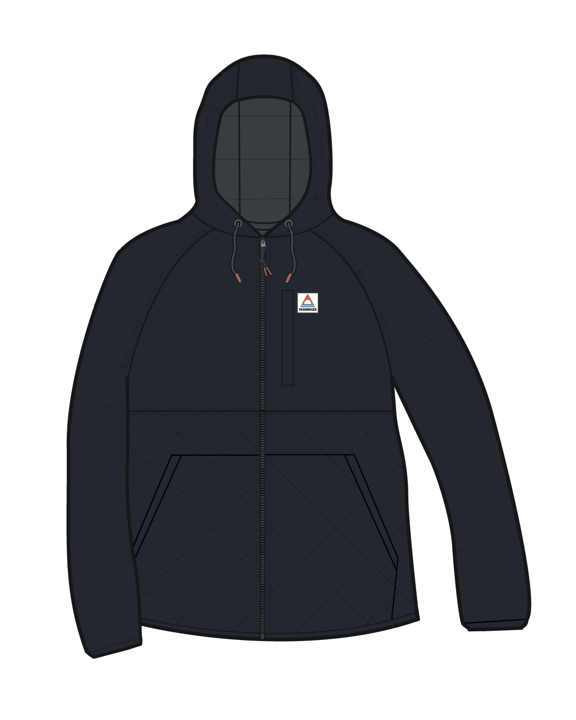 Dylan Recycled Insulated Full Zip Jacket - Black
