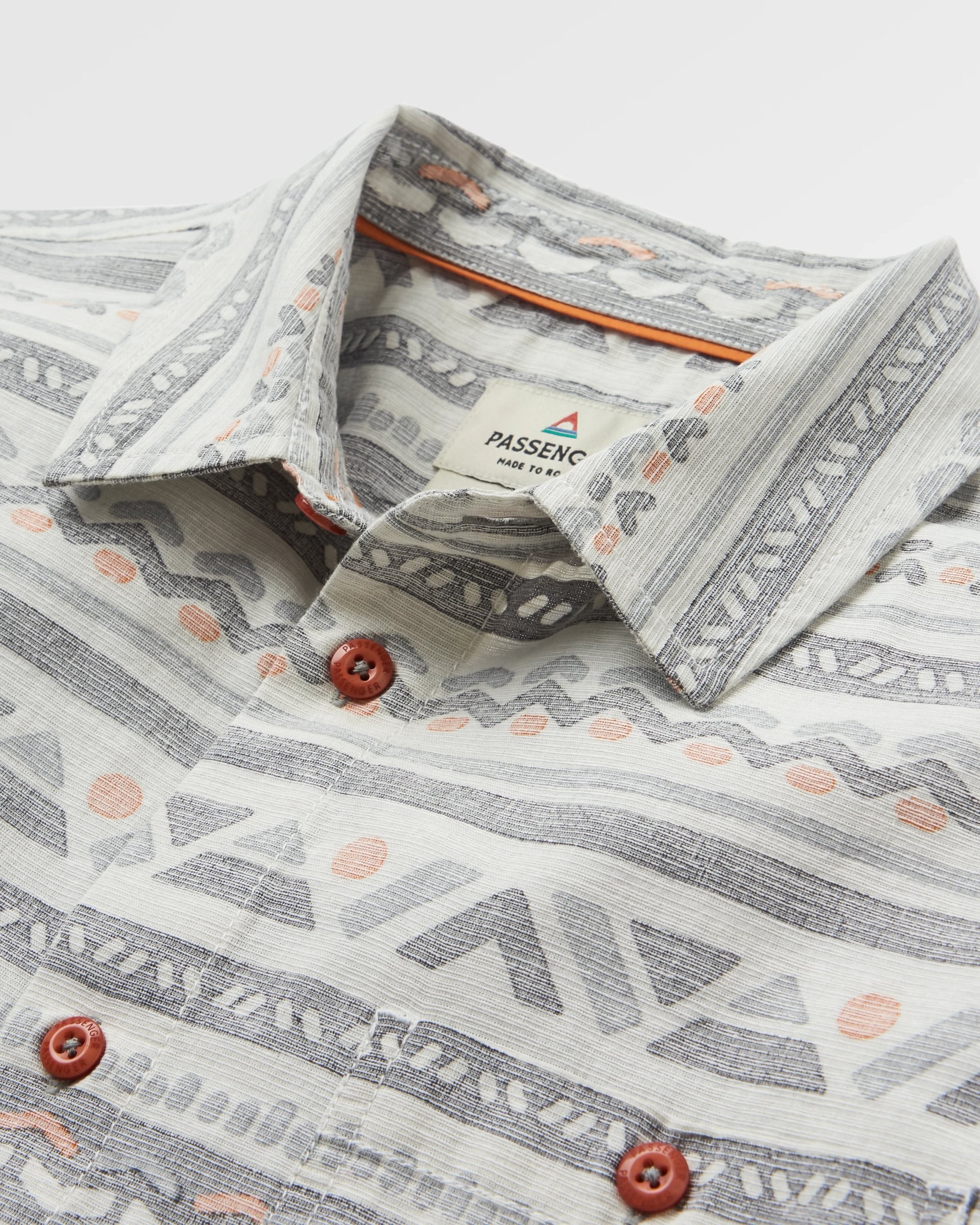 Chill Textured Short Sleeve Shirt - Geo Track Storm Grey