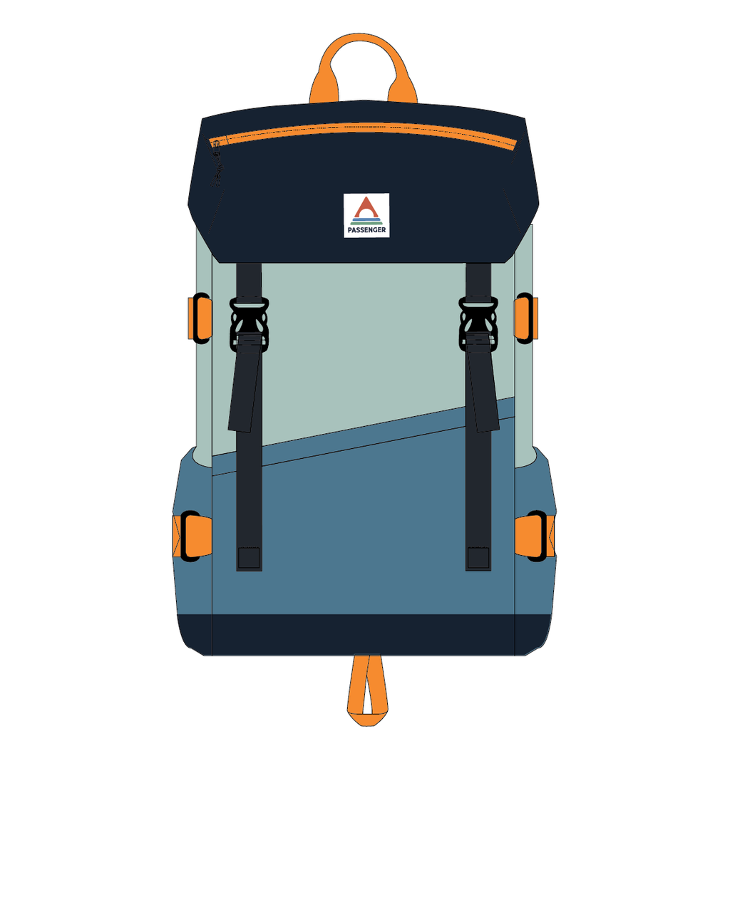 Boondocker Recycled 32L Backpack - Rich Navy/Surf Spray/Moonlight Blue