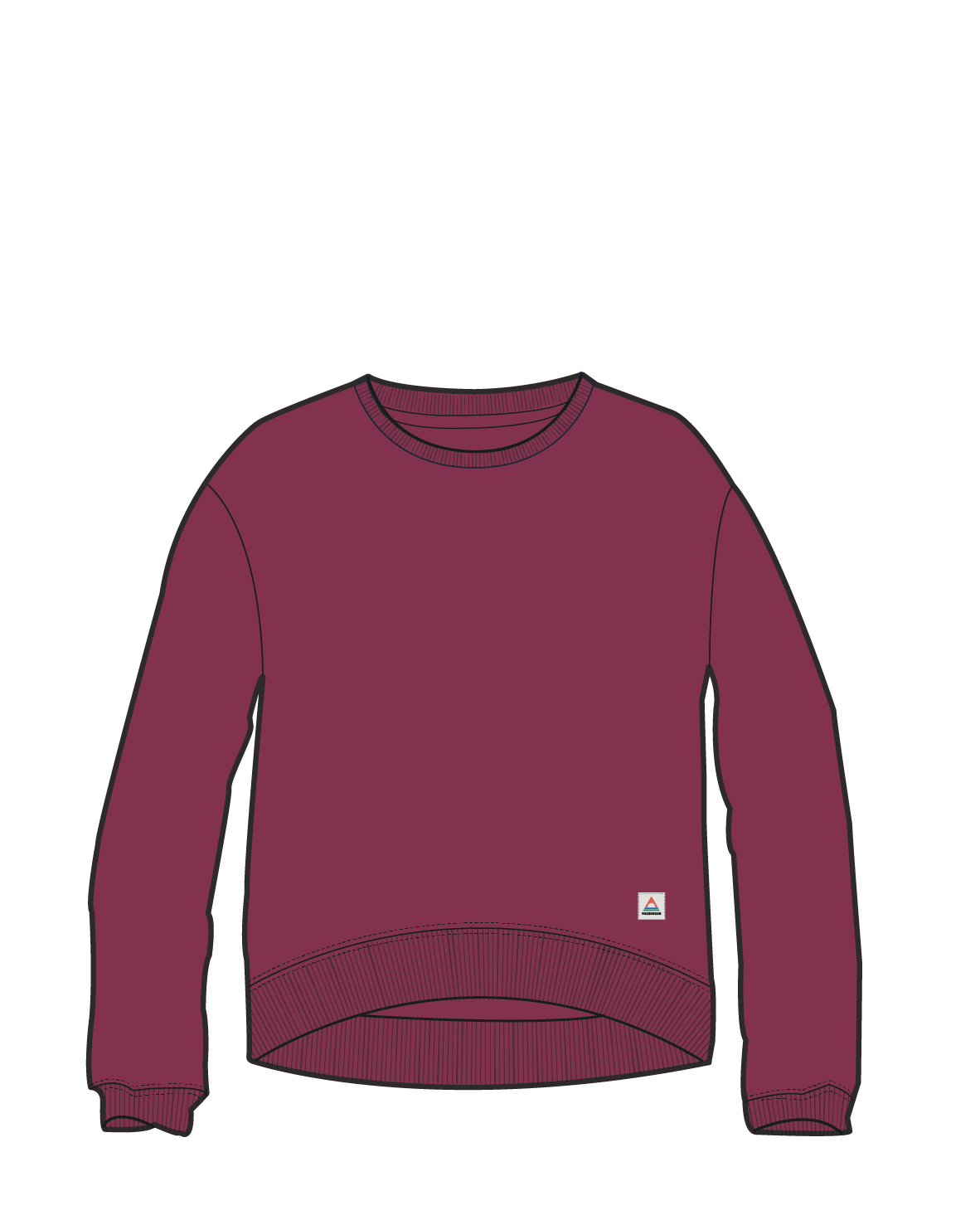 Heritage Recycled Cotton Sweatshirt - Cranberry