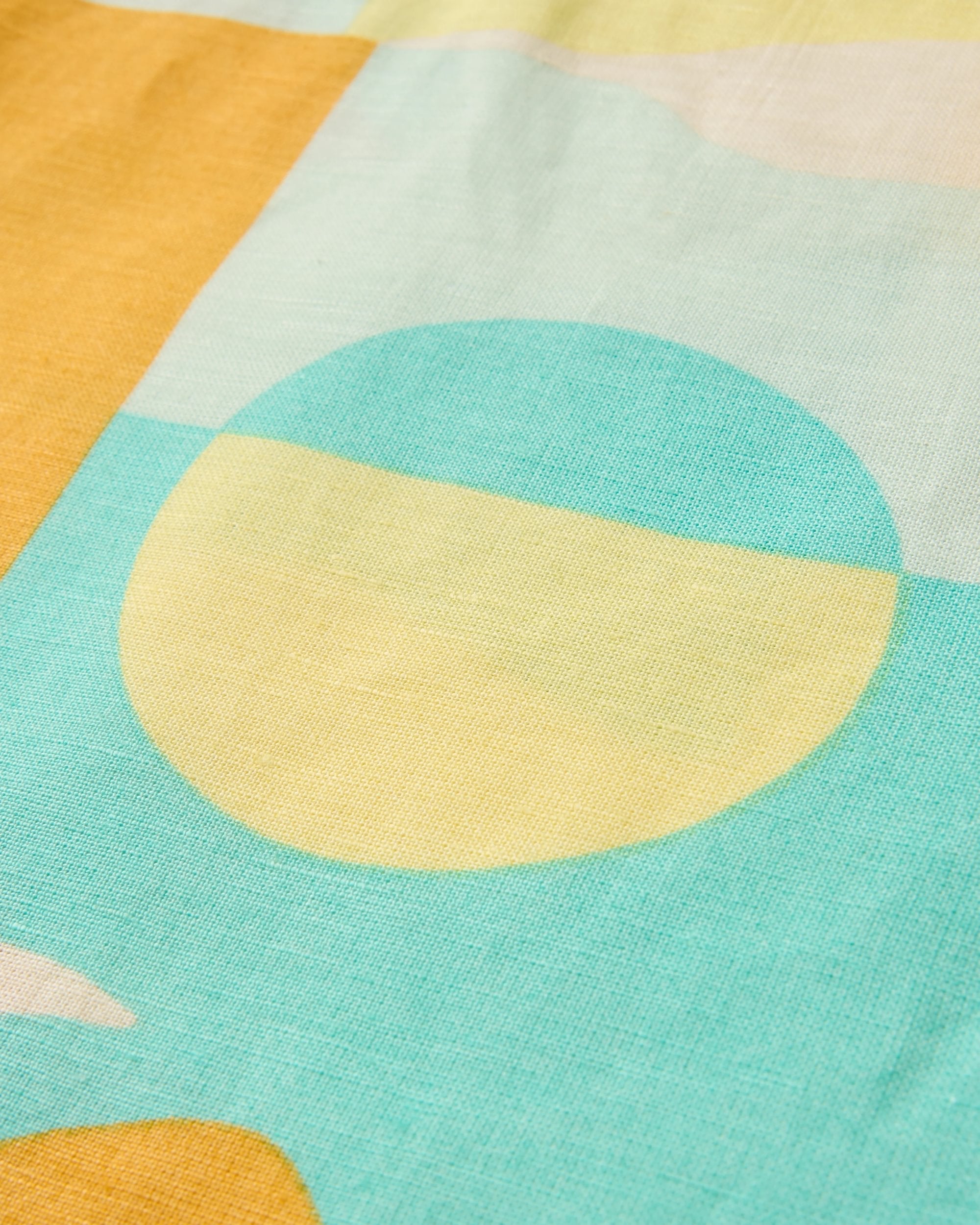 Arden Linen Short Sleeve Shirt - Vista Patchwork Yellow