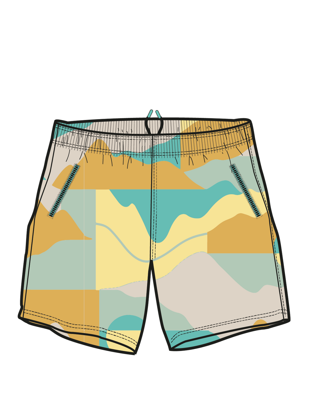 Flaris NetPlus® All Purpose Short - Vista Patchwork Yellow