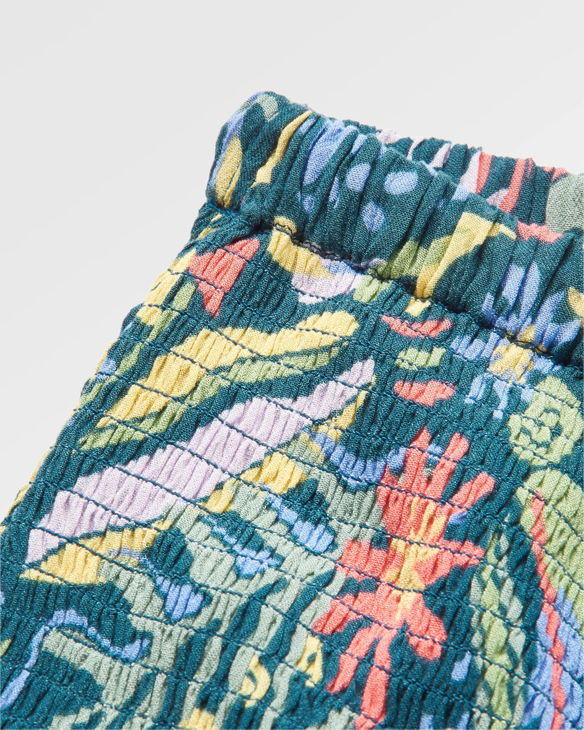 Daylily Loose Trouser - Abstract Seaweed Tidal Blue