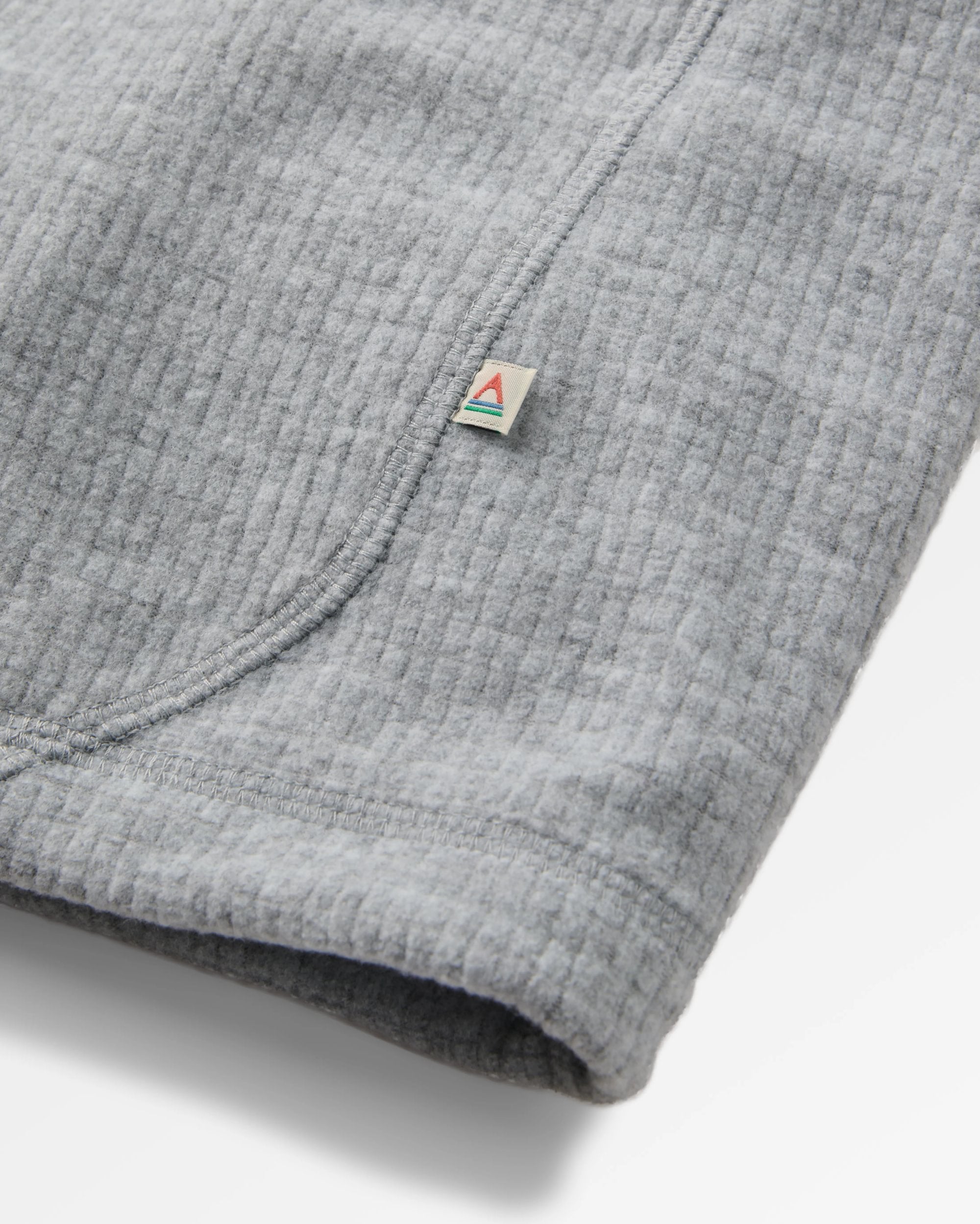 Forestscape Recycled Grid Fleece Crew - Grey Marl