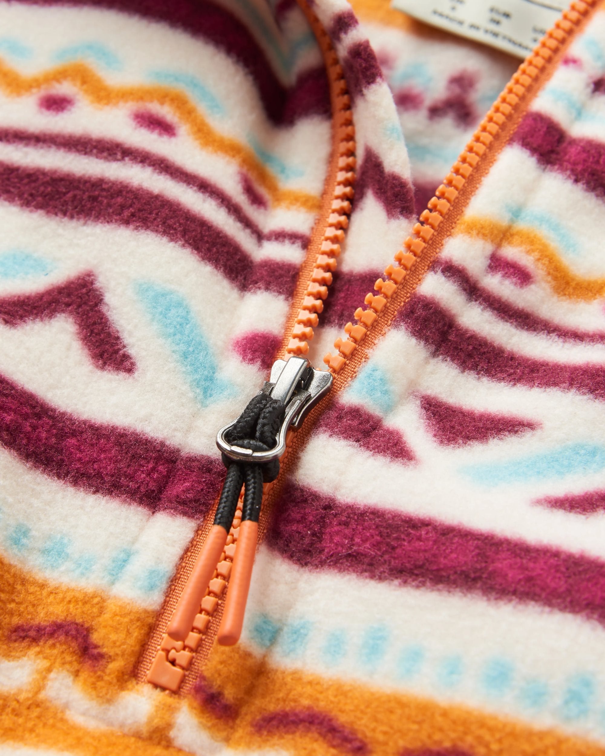 Ayla Micro Polartec® Hooded Fleece - Geo Tracks Birch