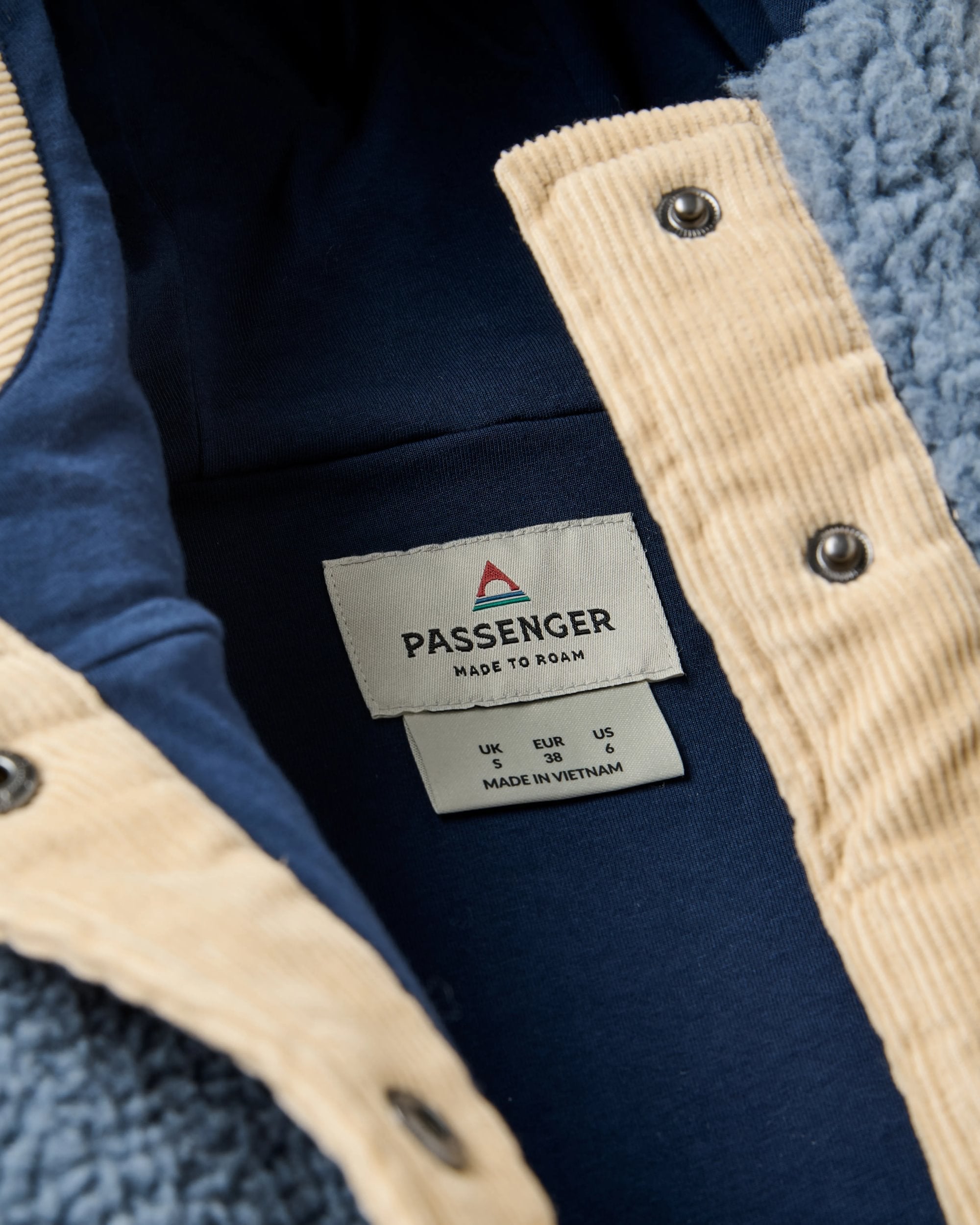 Clover Recycled Sherpa Hooded Fleece - Stormy Blue