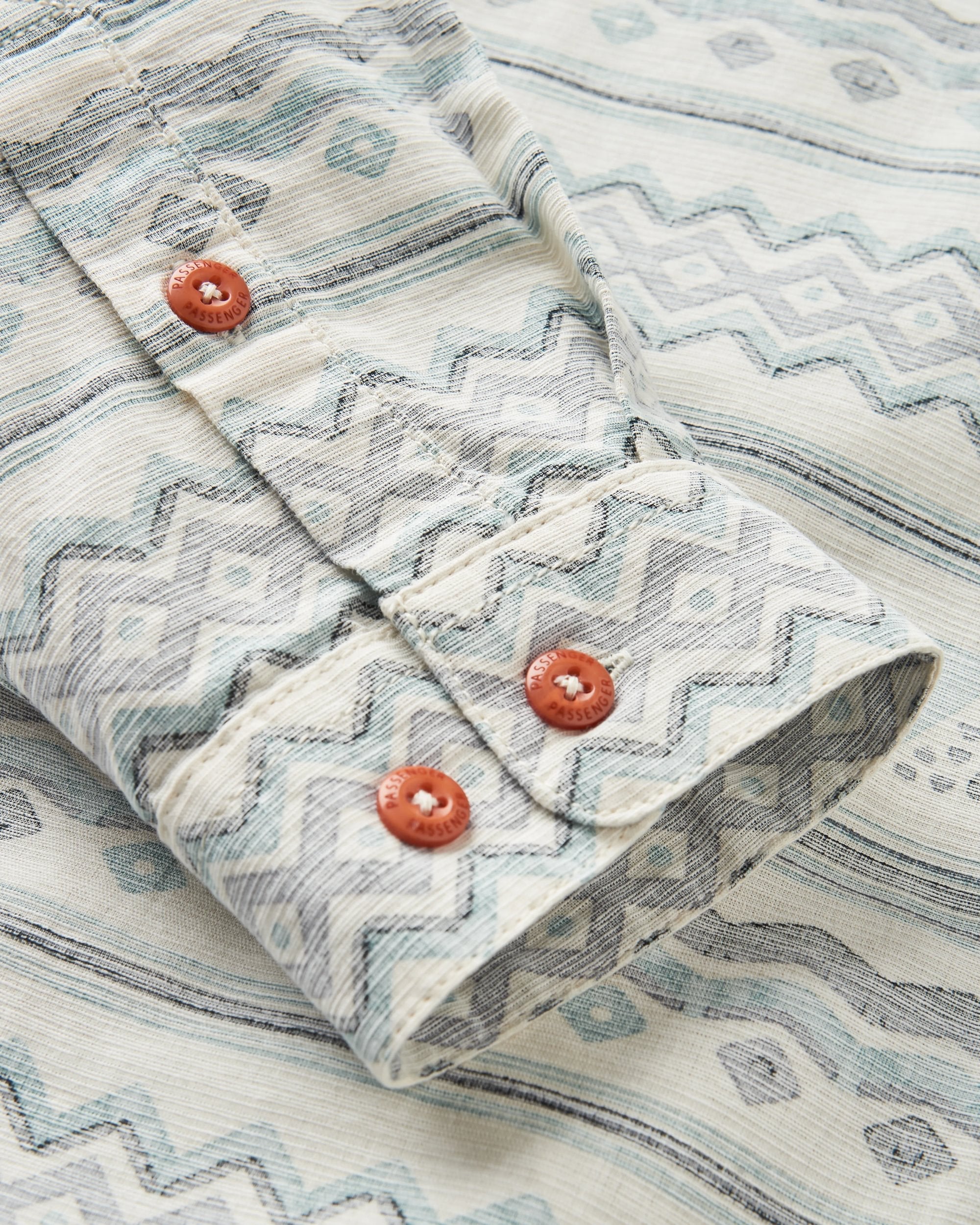 Amboro Organic Cotton Shirt - Mono Geo Birch
