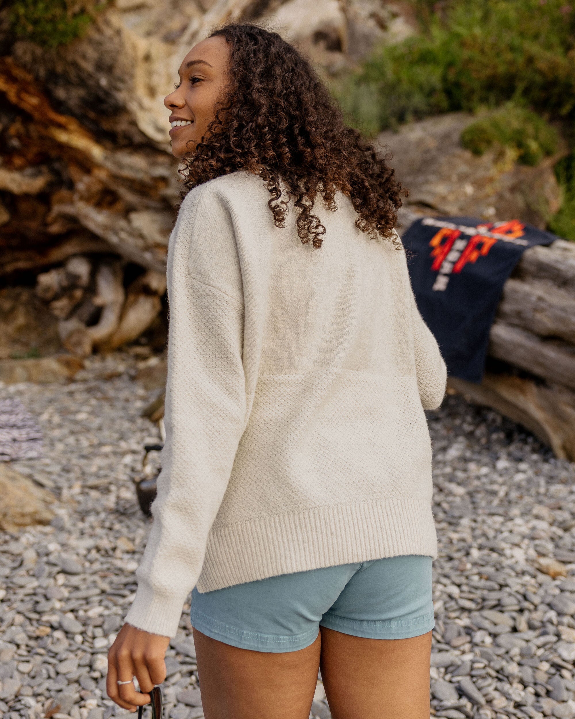 Cove Organic Cotton Knitted Jumper - Off White