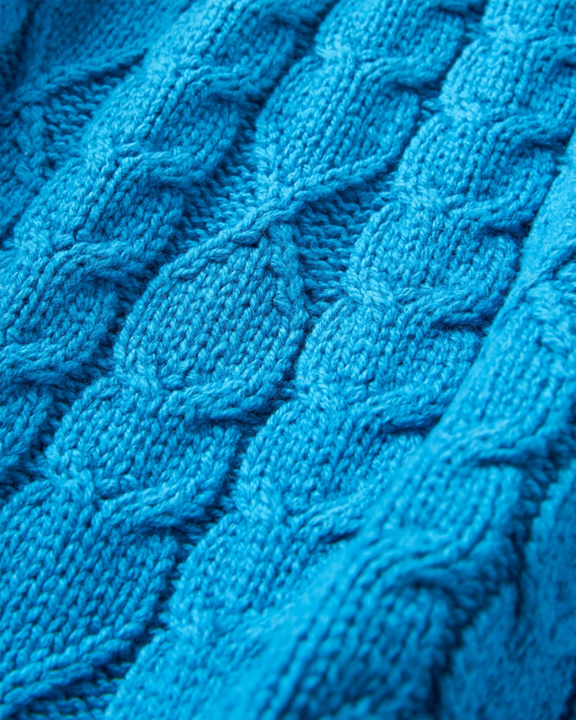 Homely Knitted Cardigan - Bluejay