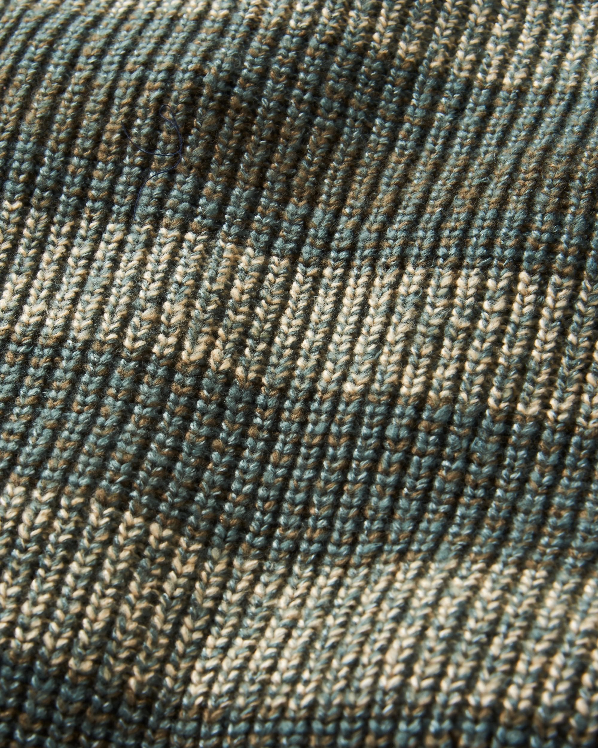 Fog Recycled Knitted Jumper - Dark Olive Multi Stripe