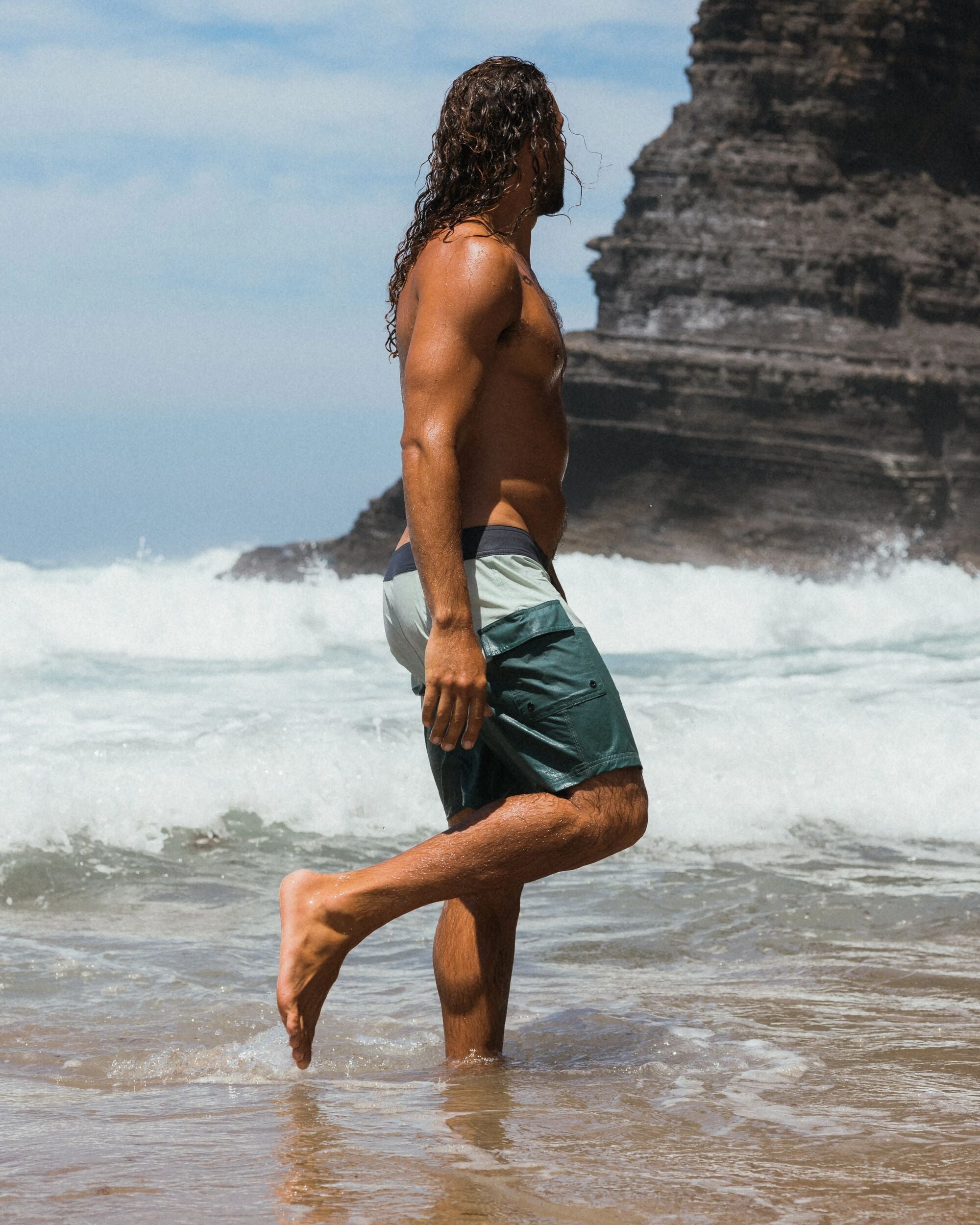 Cutback NetPlus® Recycled Boardshort - Spearmint/Deep Ocean