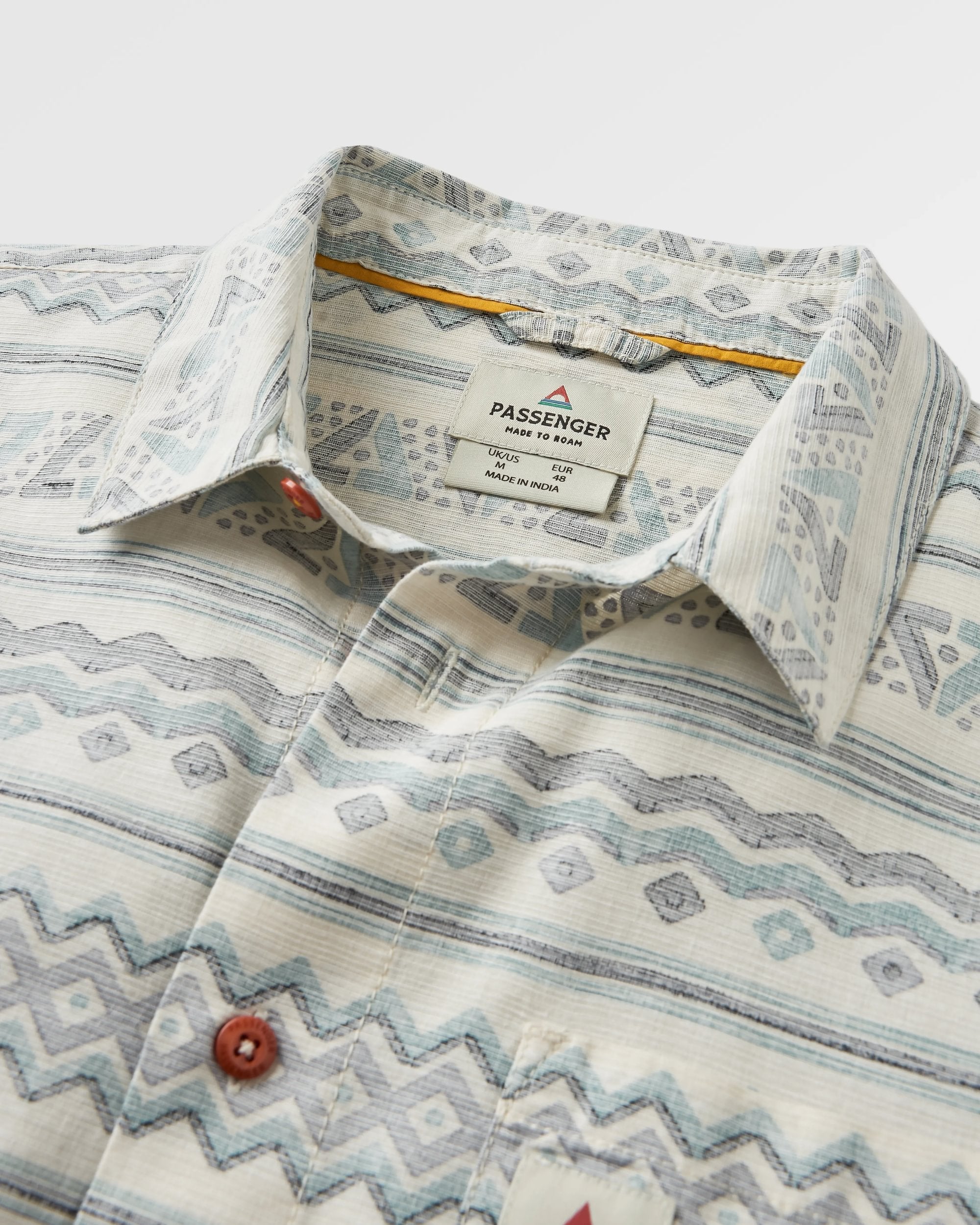 Amboro Organic Cotton Shirt - Mono Geo Birch