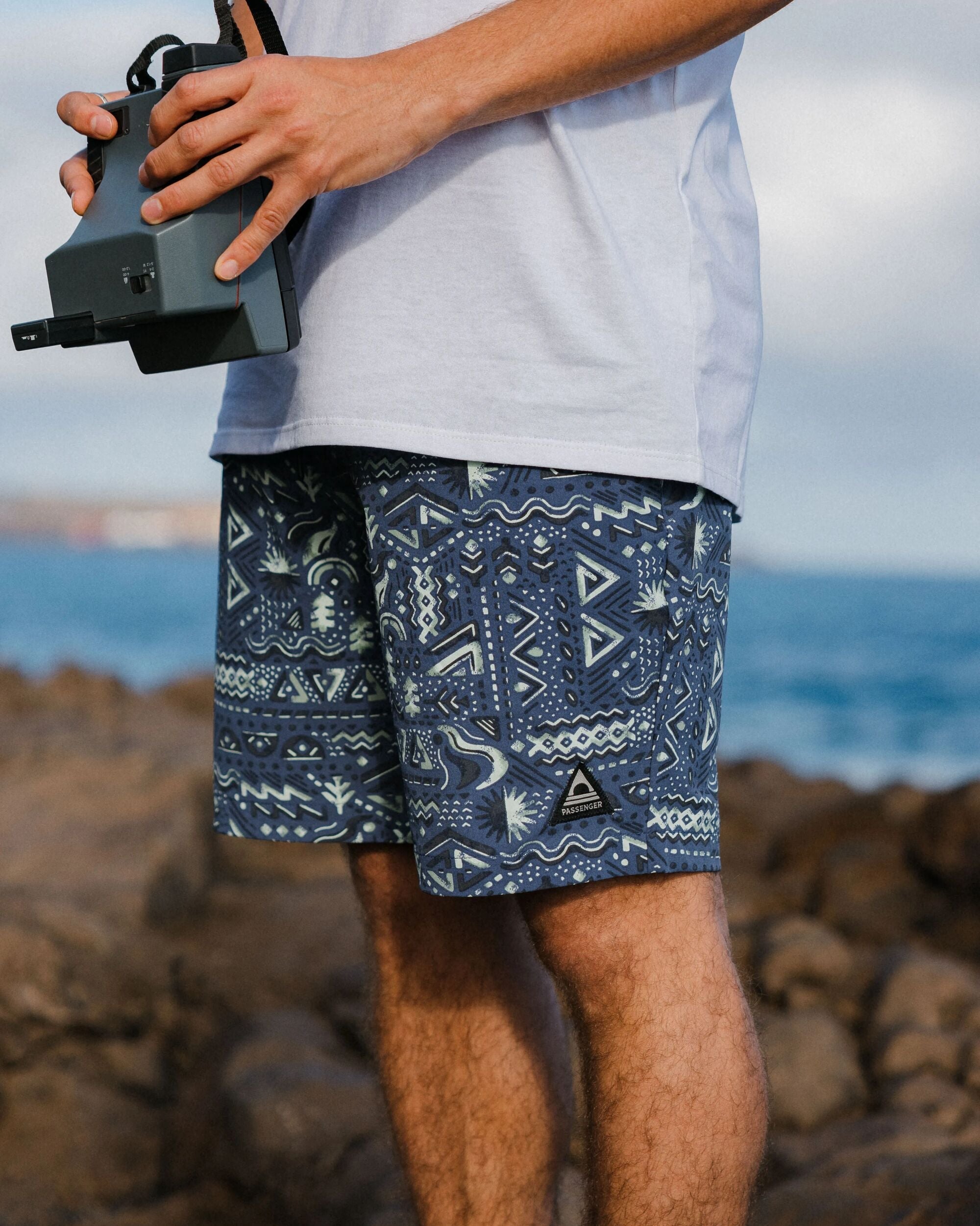 Drifter NetPlus® Beach Linerless Short - Elemental Geo Purple Indigo