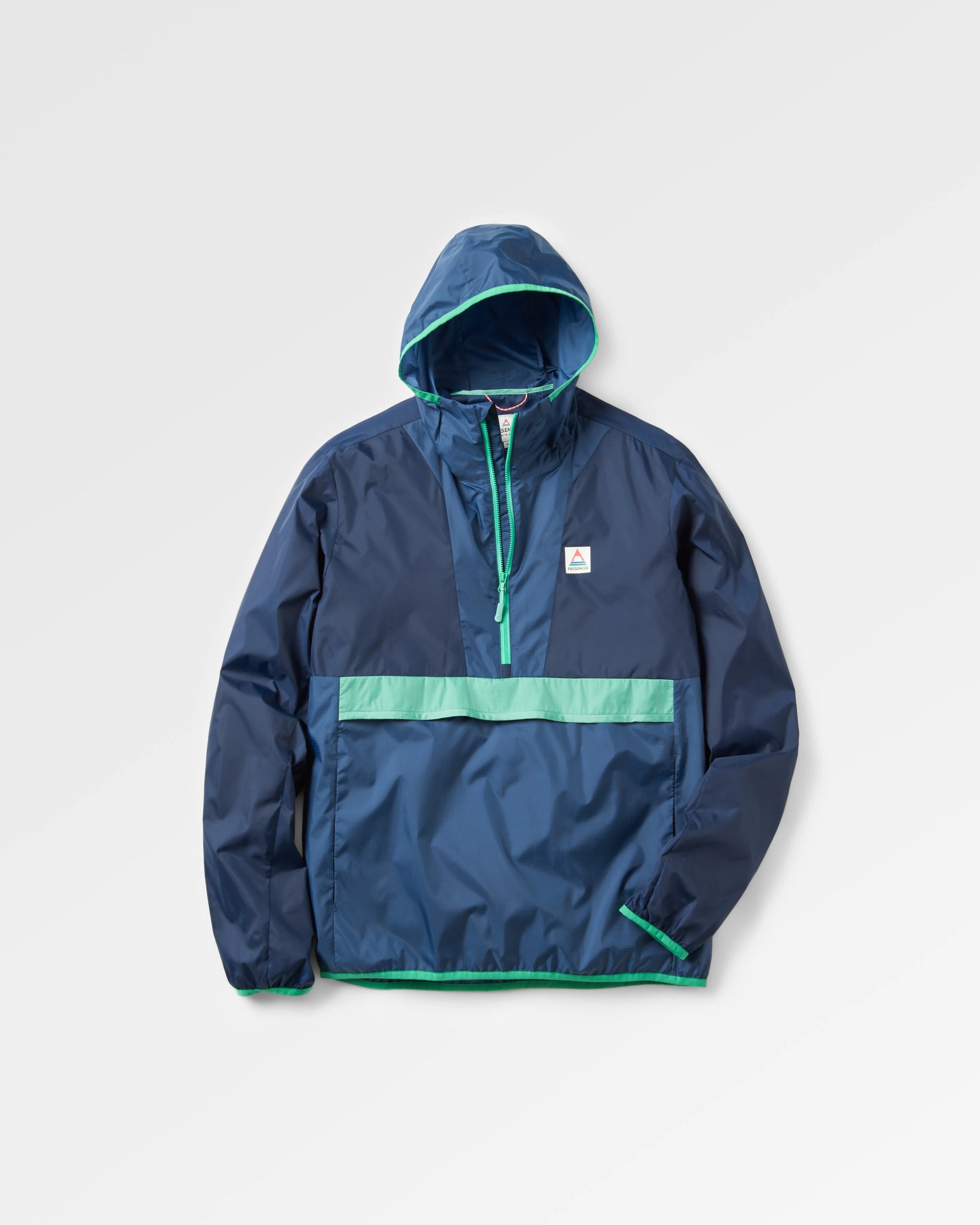 Gusto Recycled Windshell Anorak - Rich Navy/Dark Denim