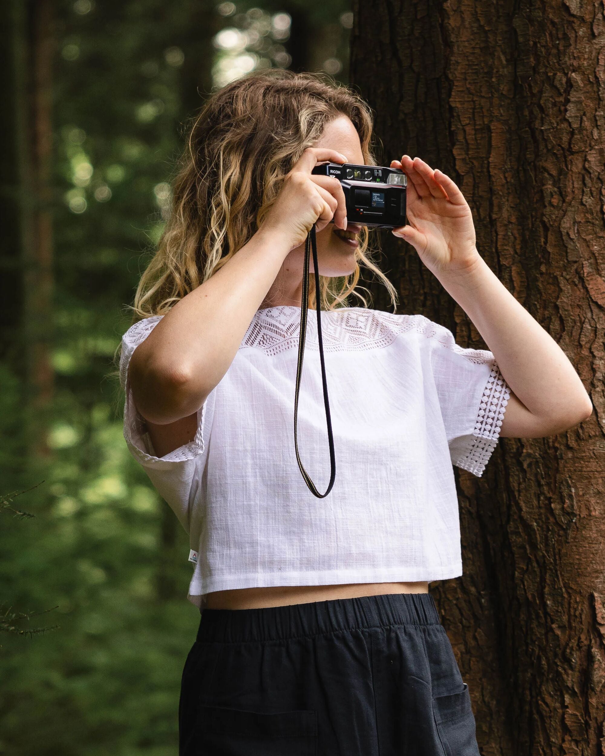 Flurry Woven Top - White