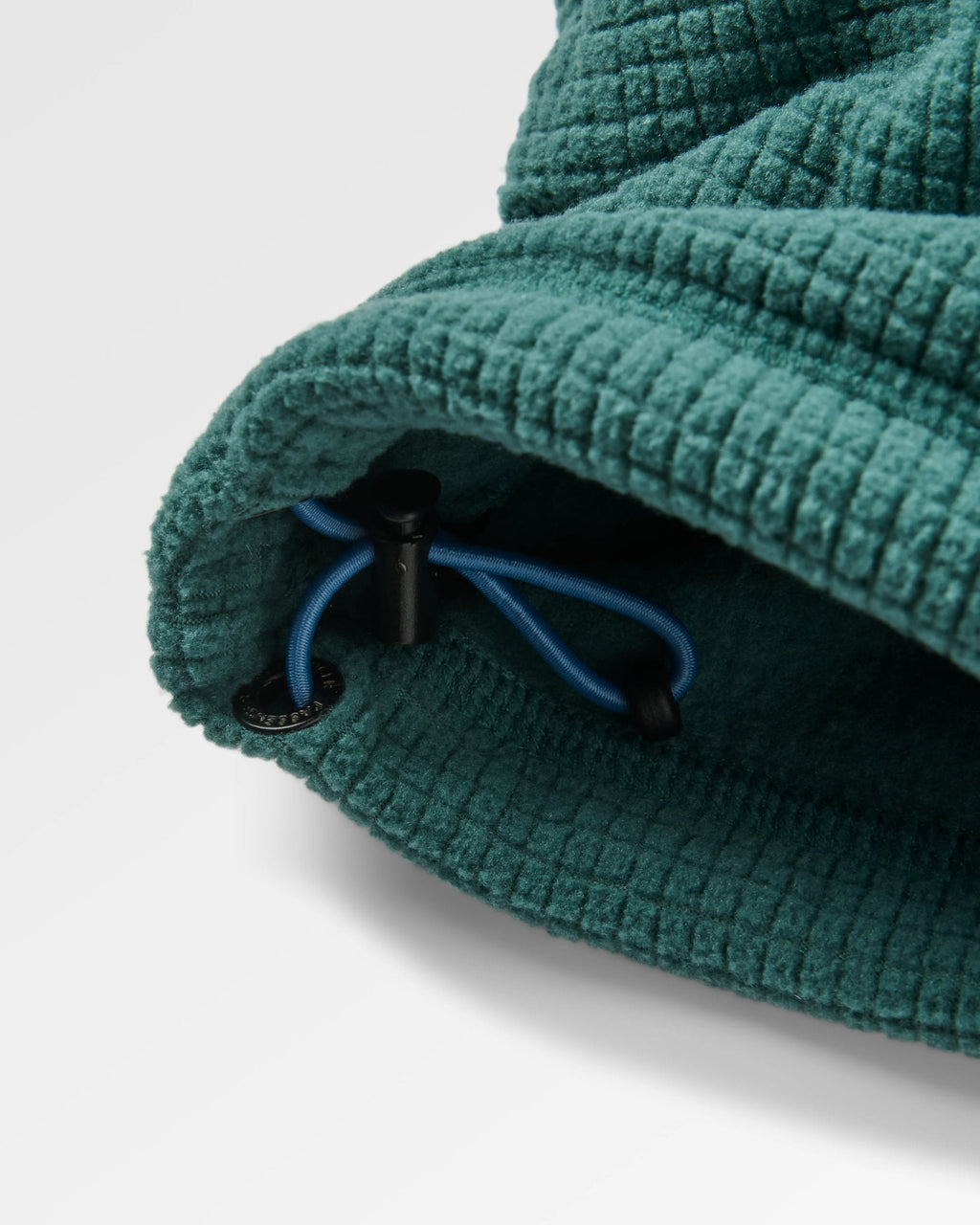 Forestscape Recycled Grid Fleece Hoodie - Deep Ocean