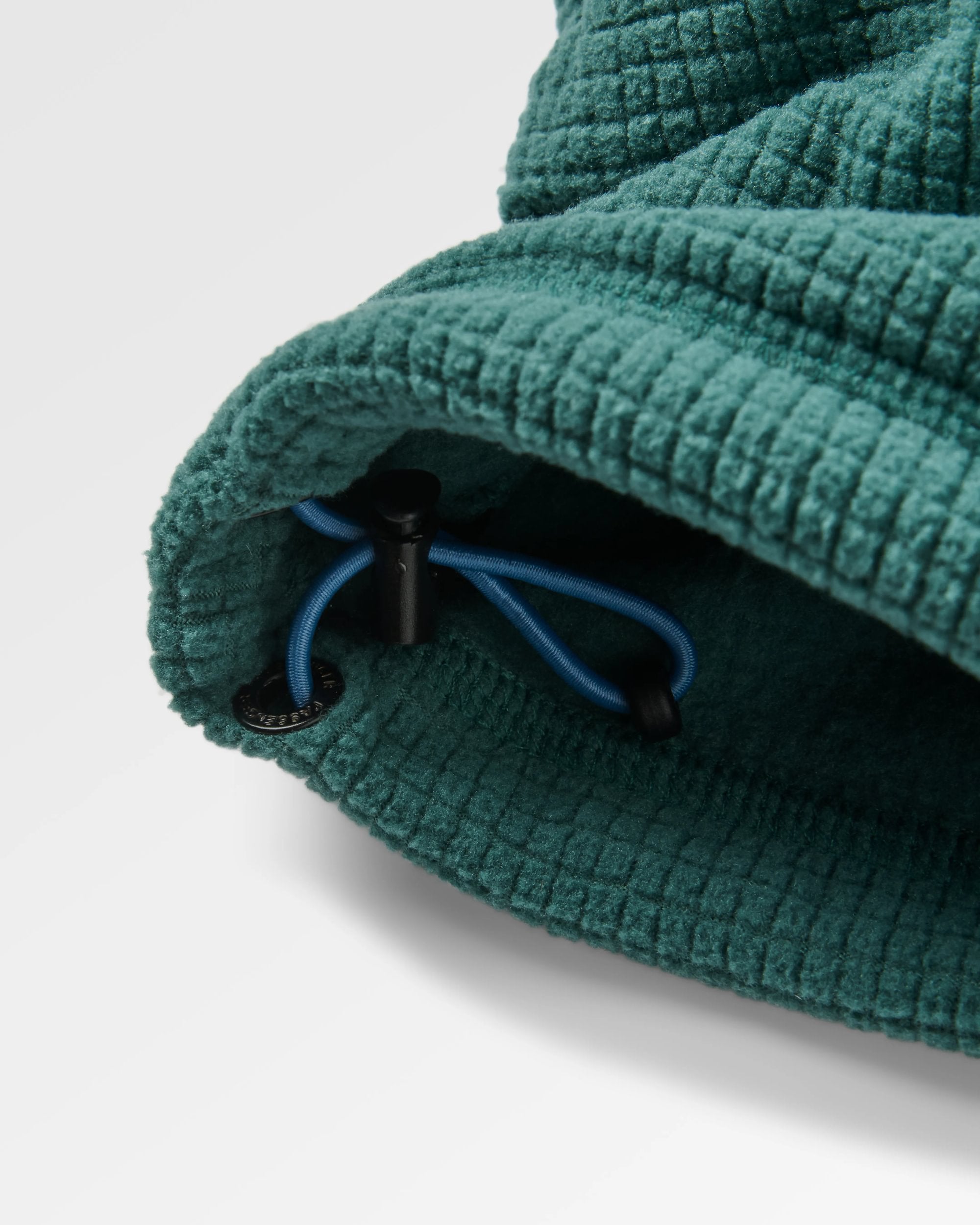 Forestscape Recycled Grid Fleece Hoodie - Deep Ocean
