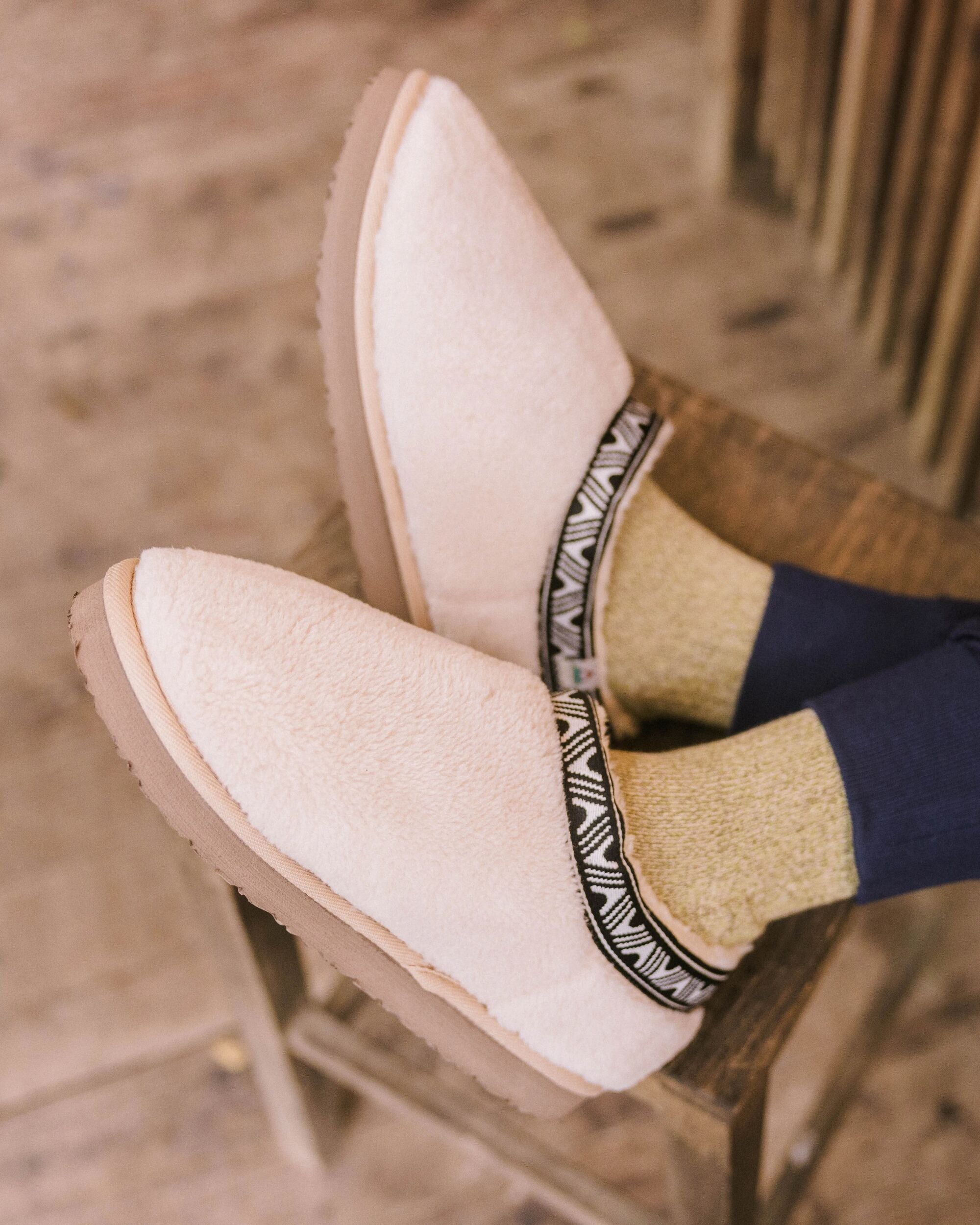 Ember Sherpa Fleece Slipper - Birch