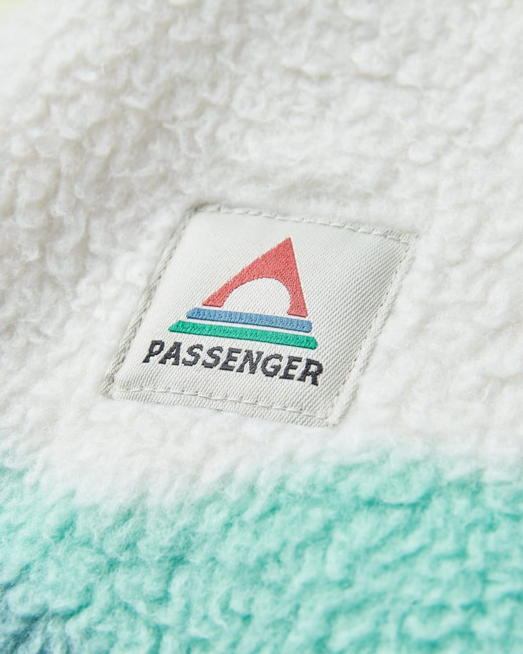 Fairbanks Full Zip Recycled Sherpa Fleece - Vista Patchwork Aqua