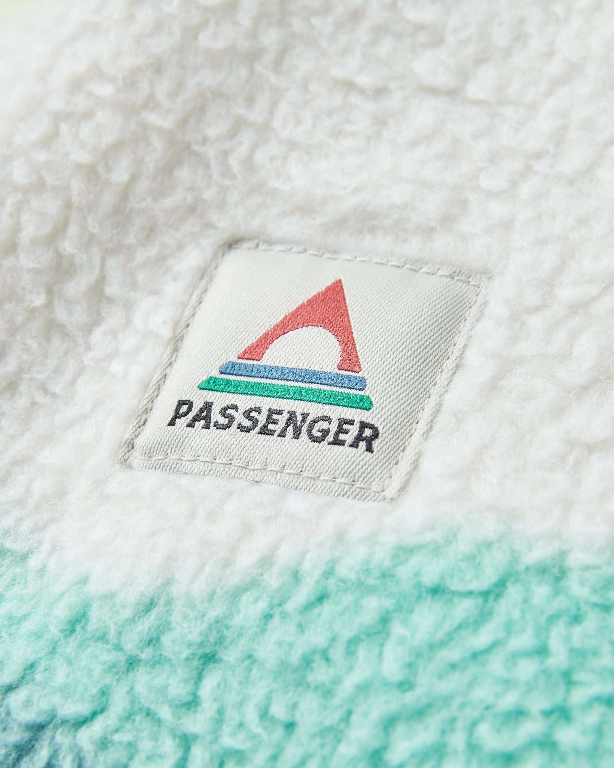 Fairbanks Full Zip Recycled Sherpa Fleece - Vista Patchwork Aqua