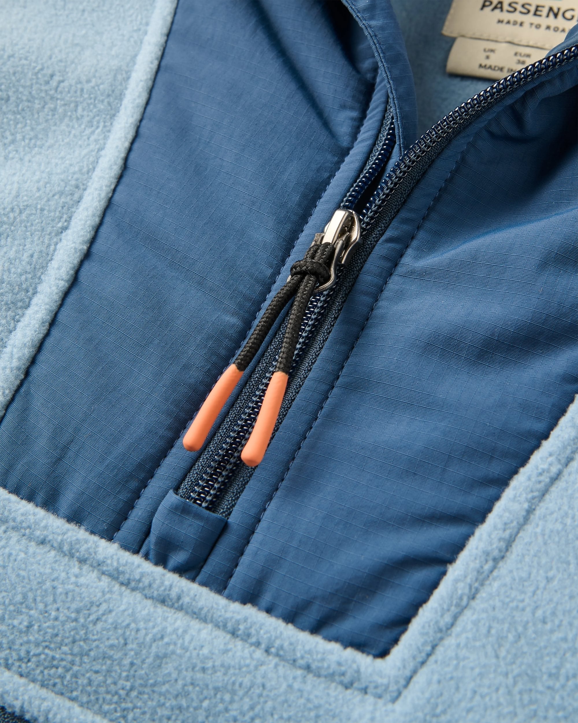 Alexander Recycled Hooded Polar Fleece - Faded Denim