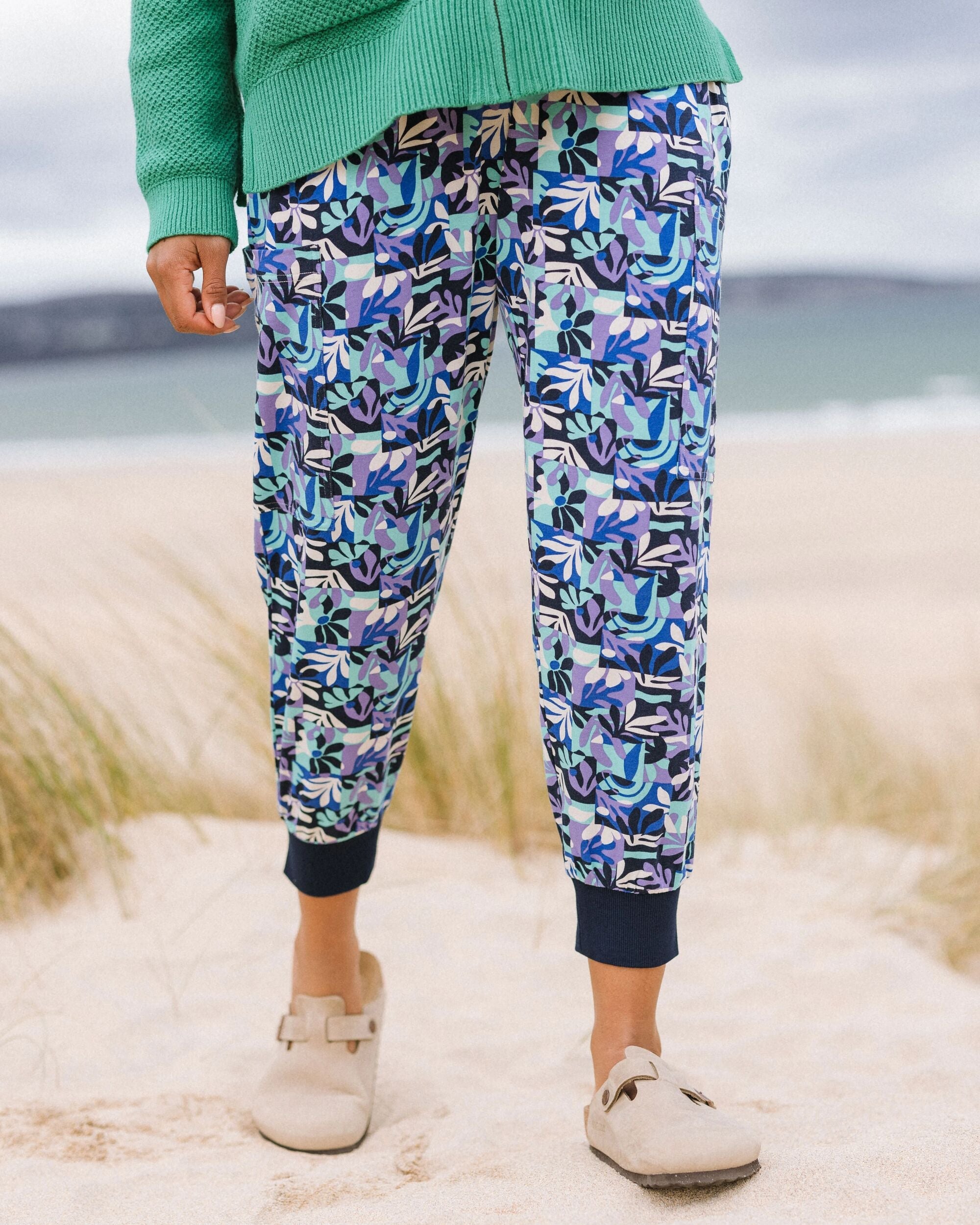 Day Dream Recycled Trouser - Mountain Foliage Purple