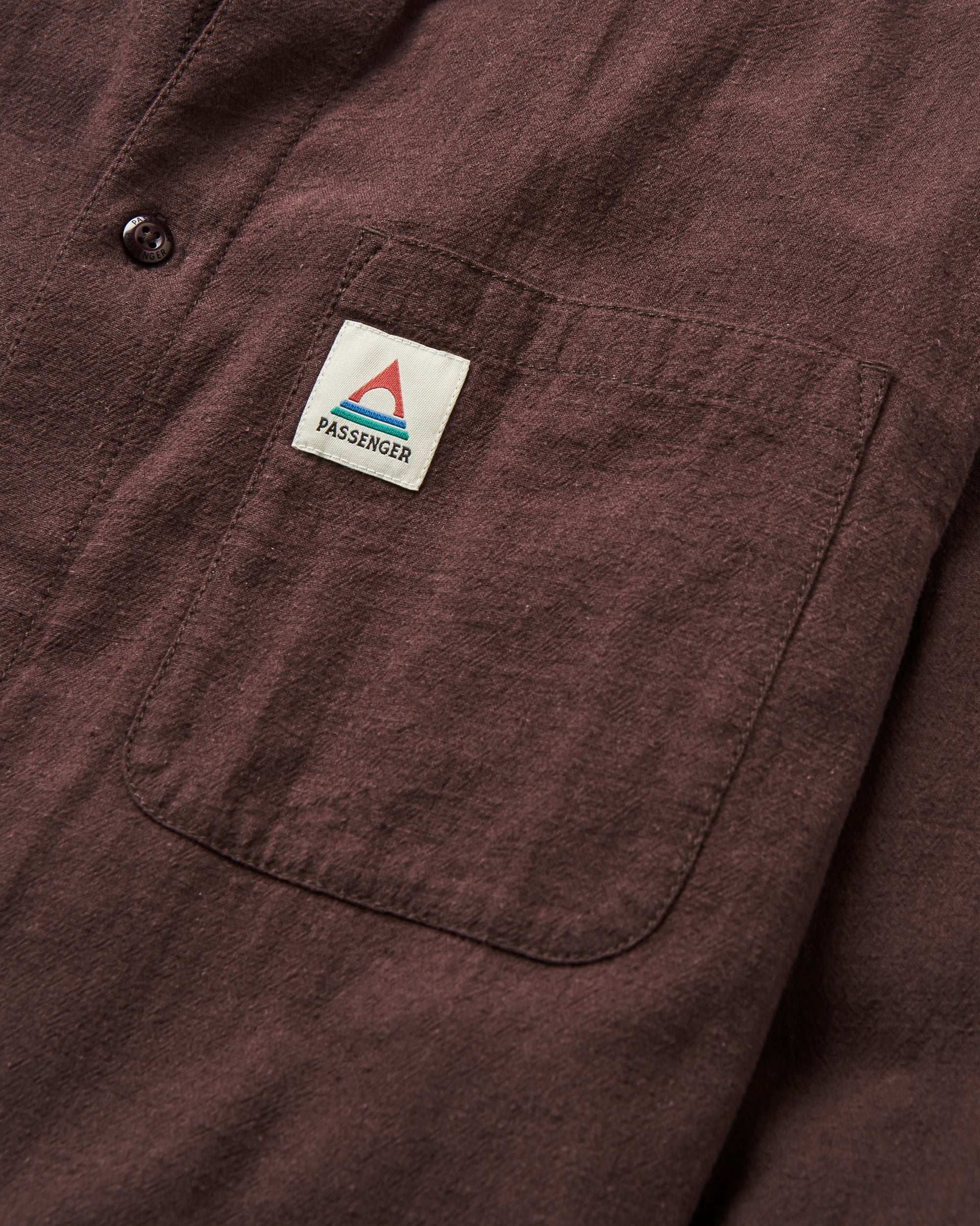 Arica Textured Organic Cotton Shirt - Espresso