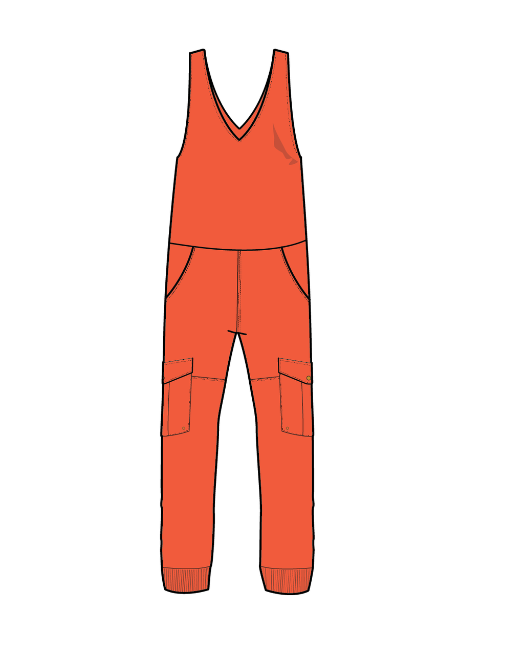 Aria Jumpsuit - Ember Orange
