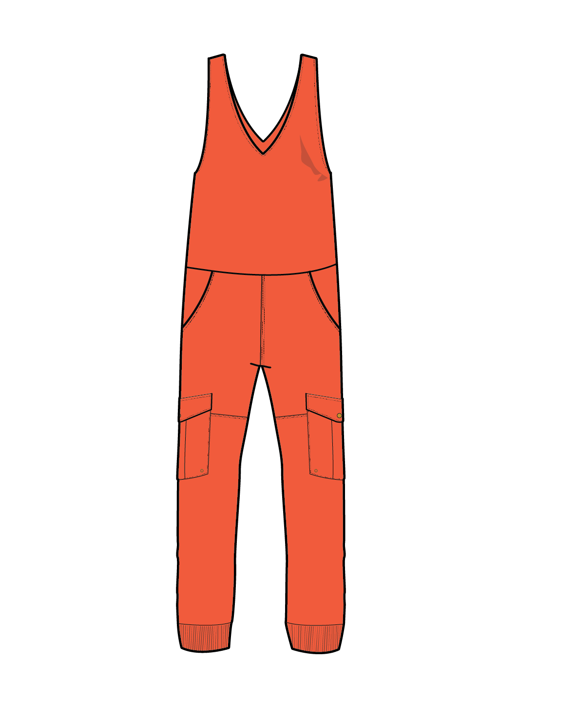 Aria Jumpsuit - Ember Orange