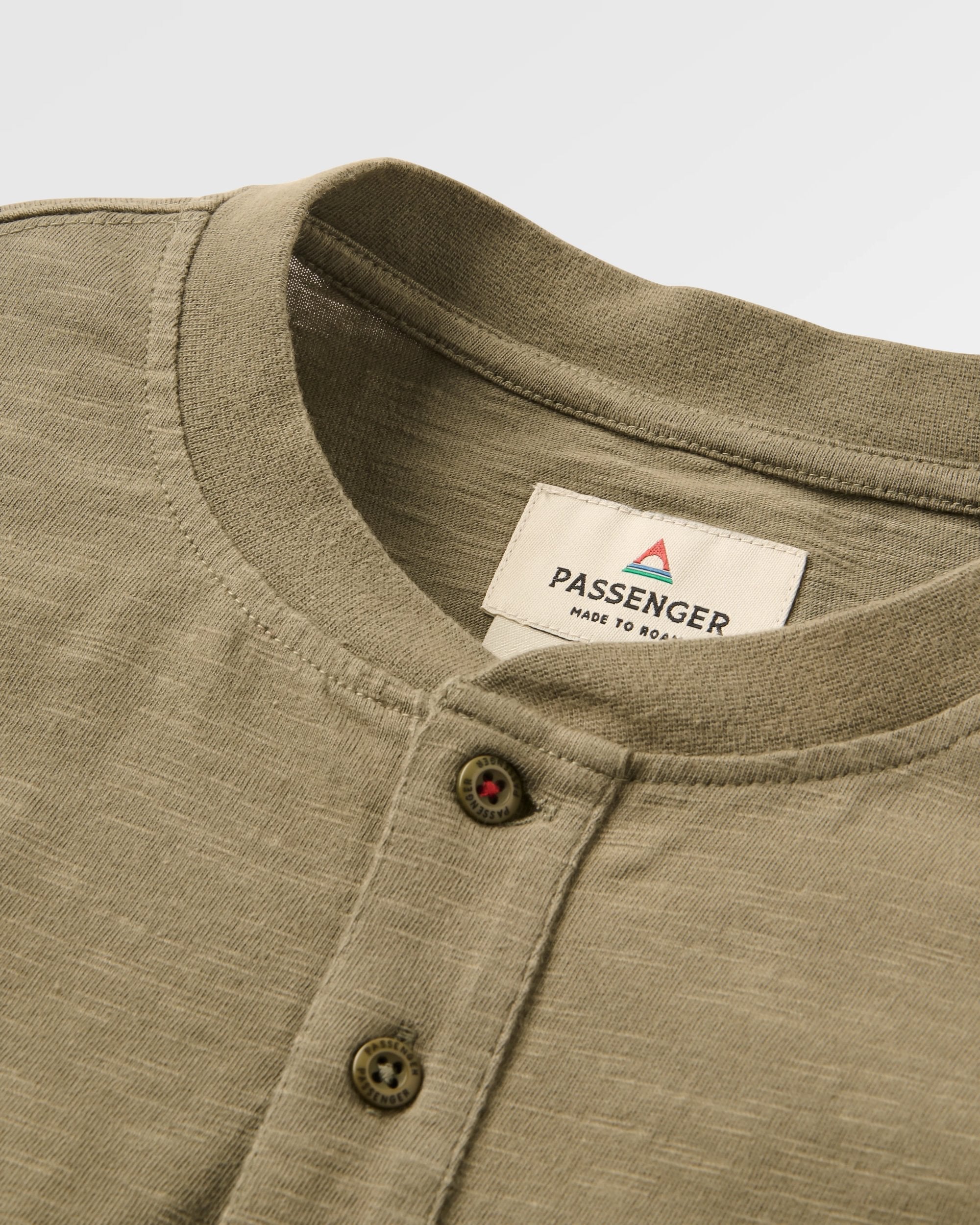 Headland LS Slub Henley - Dusty Olive