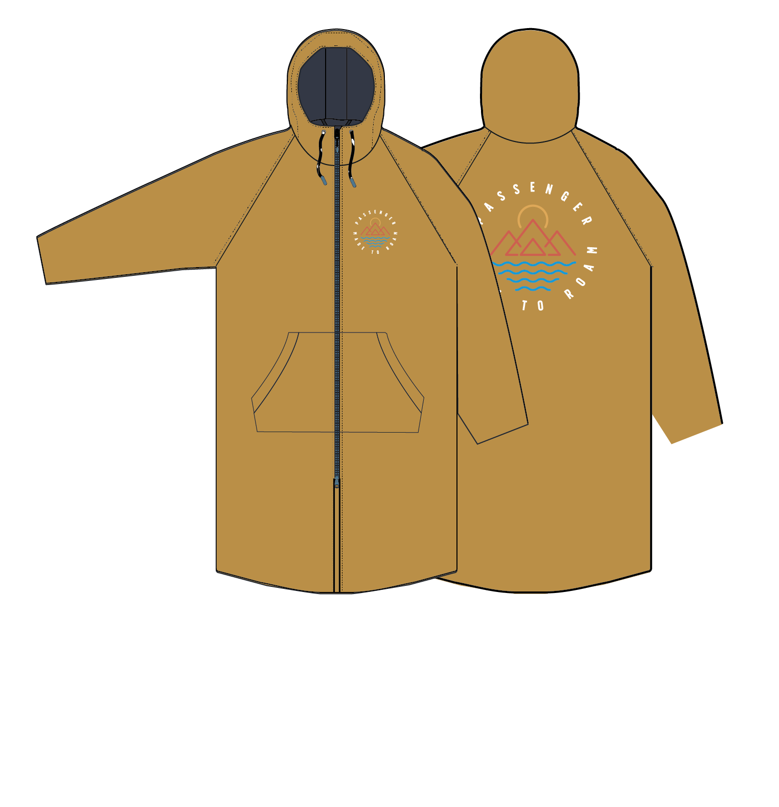 Escapism Recycled Sherpa Lined Changing Robe - Spruce Yellow