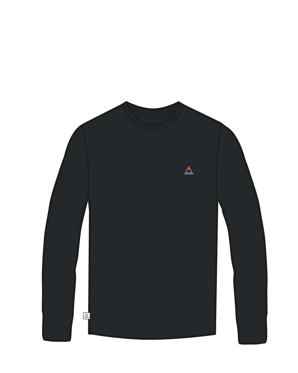 Classic Logo Recycled Cotton LS T-Shirt - Black